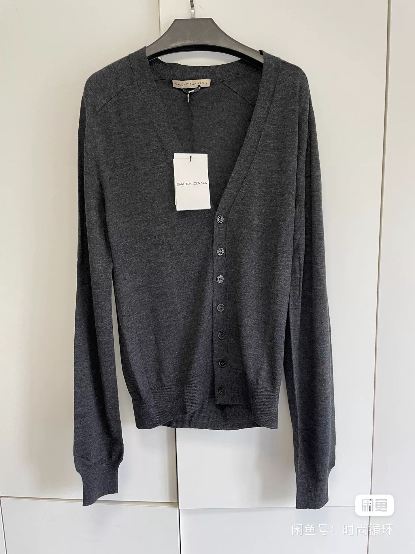 Balenciaga Balenciaga Gray Cashmere Cardigan New Size S / US 4 / IT 40 - 1 Thumbnail