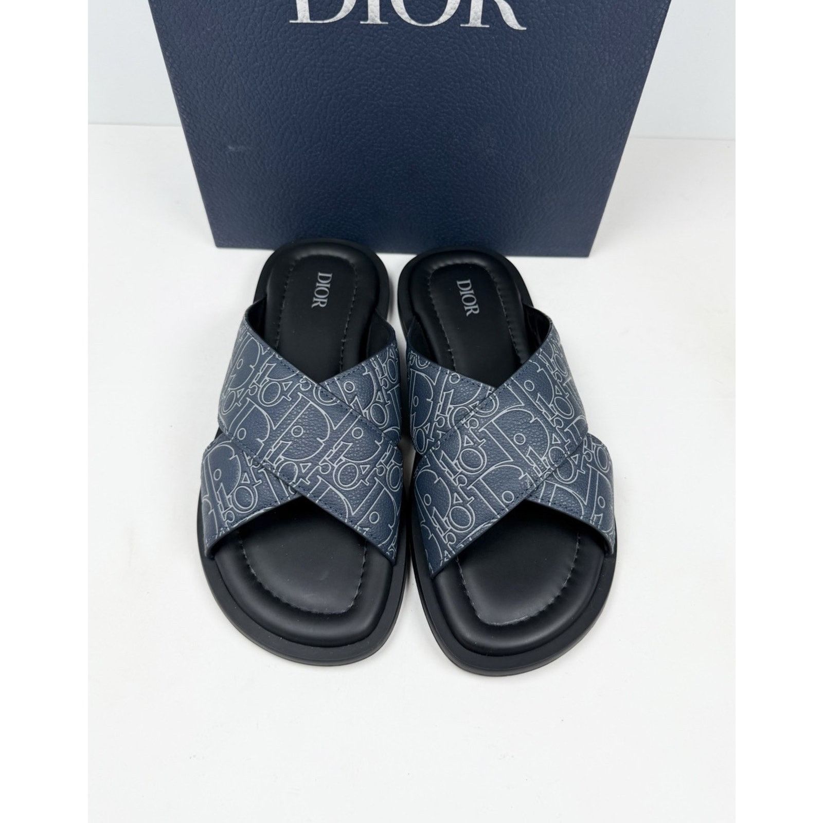 Dior Size 40EU/7US - Dior Alias Navy Blue Sandals NEW! Size US 7 / EU 40 - 3 Thumbnail