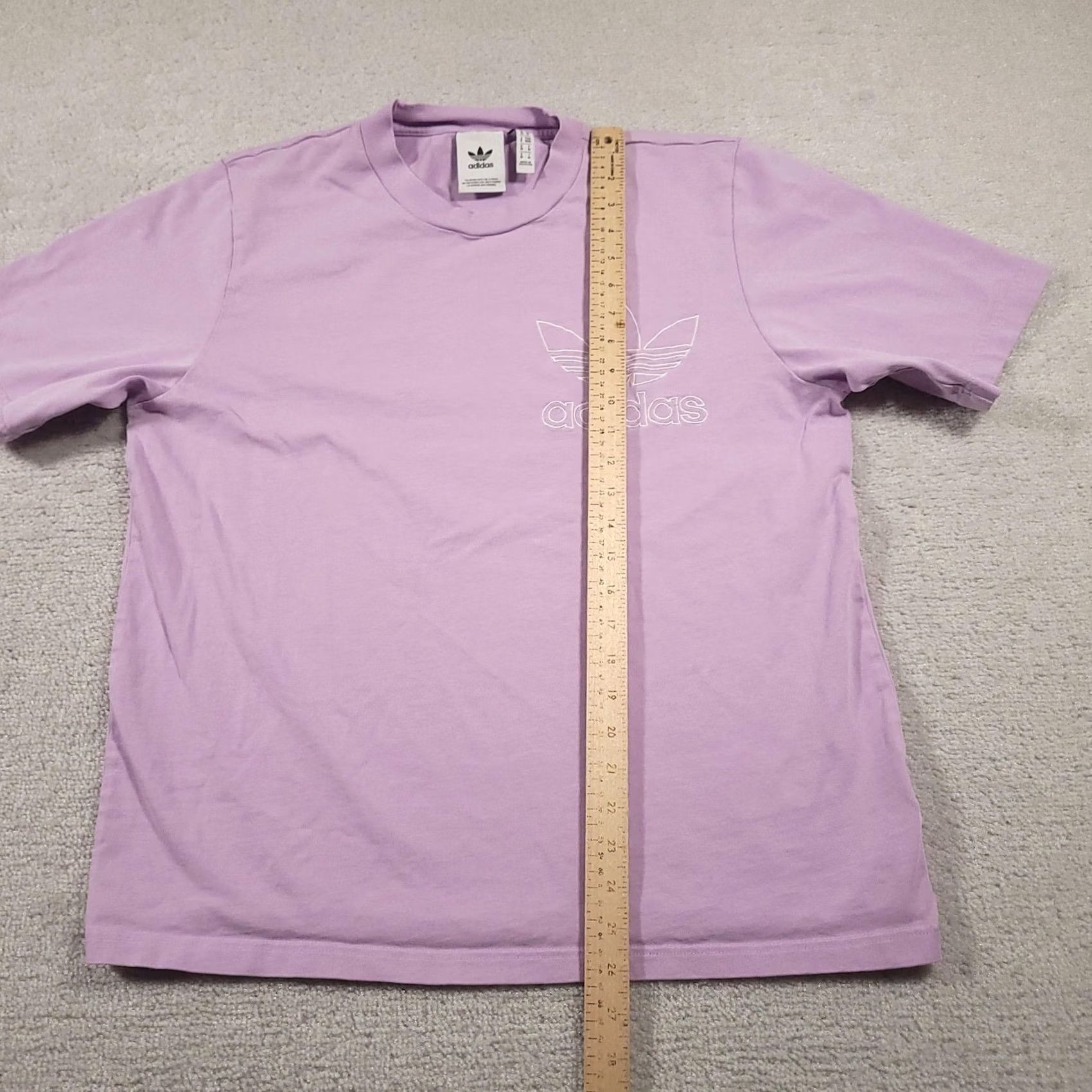 Adidas Adidas Originals Shirt Womens Medium Oversized Purple Trefoil Embroidered Logo Shirt Size M / US 6-8 / IT 42-44 - 6 Thumbnail