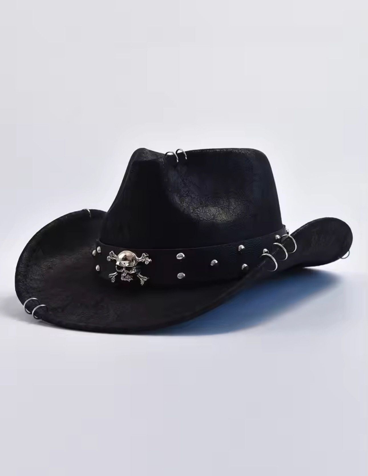 Other Punk Gothic Skeleton Cowboy Gentleman Hat Panama Size ONE SIZE - 1 Thumbnail