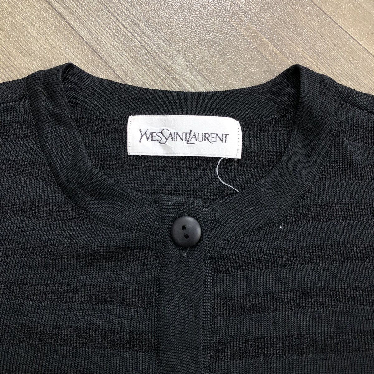 Vintage × Yves Saint Laurent Luxury Yves Saint Laurent YSL Stretch Striped Button Up Tee Size XS / US 0-2 / IT 36-38 - 5 Thumbnail