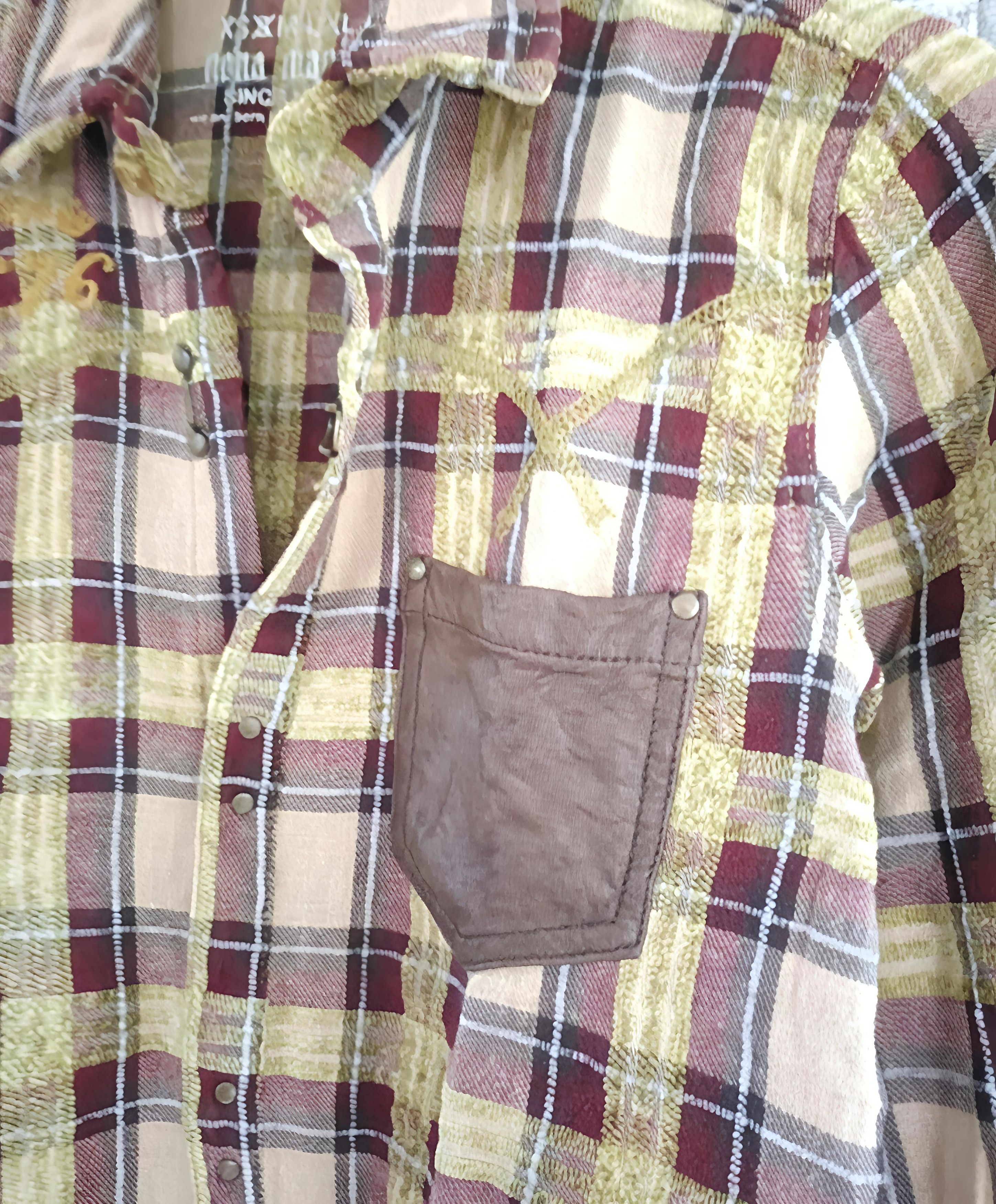 Japanese Brand Vintage nona manis leather flannel western shirt Size S / US 4 / IT 40 - 4 Thumbnail