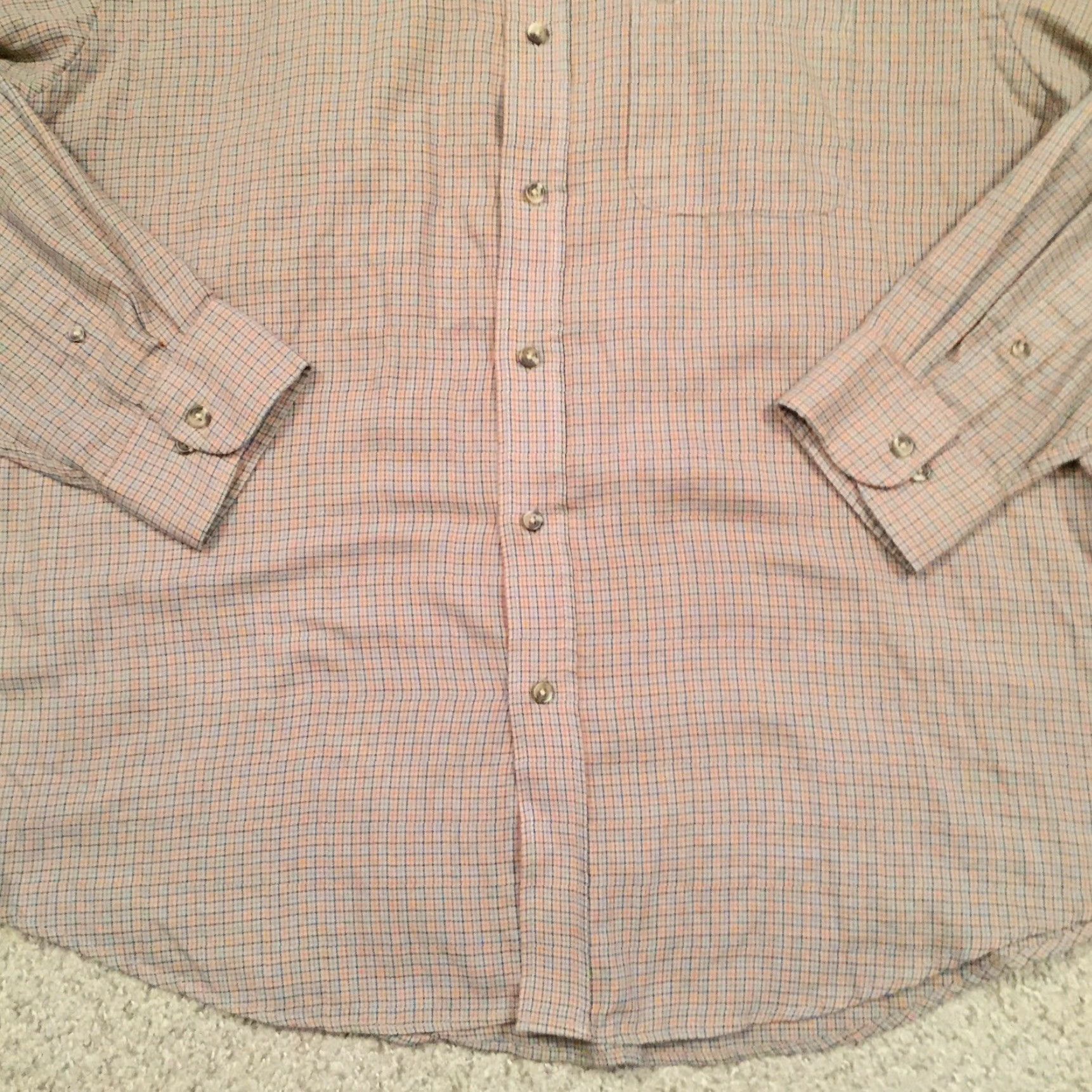 Arrow Arrow Shirt Mens XL Gray Plaid Long Sleeve Button Up Shirt Size US XL / EU 56 / 4 - 4 Thumbnail
