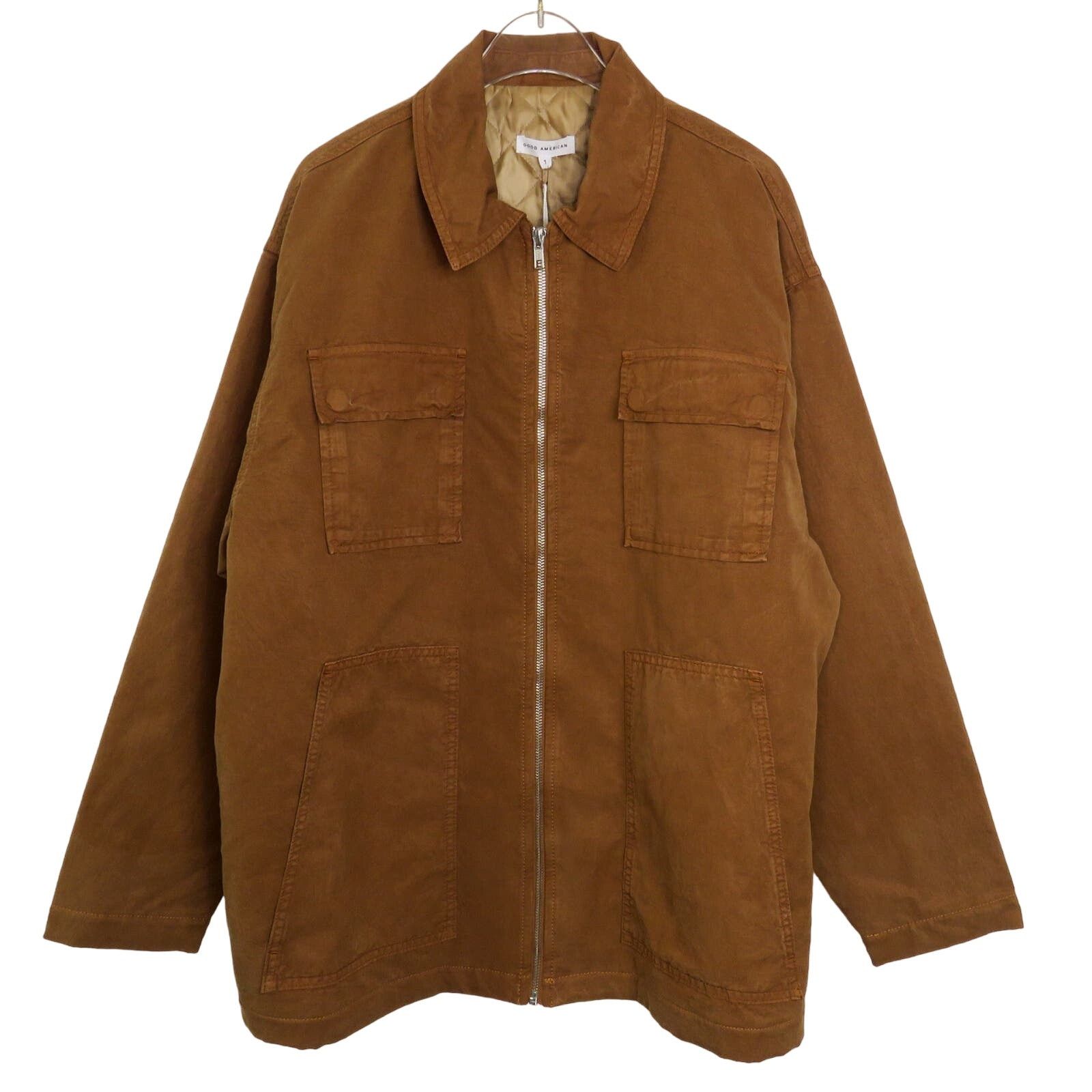 Good American Good American Chore Dropped Shoulder Utility Jacket Camel 1X Size XL / US 12-14 / IT 48-50 - 3 Thumbnail