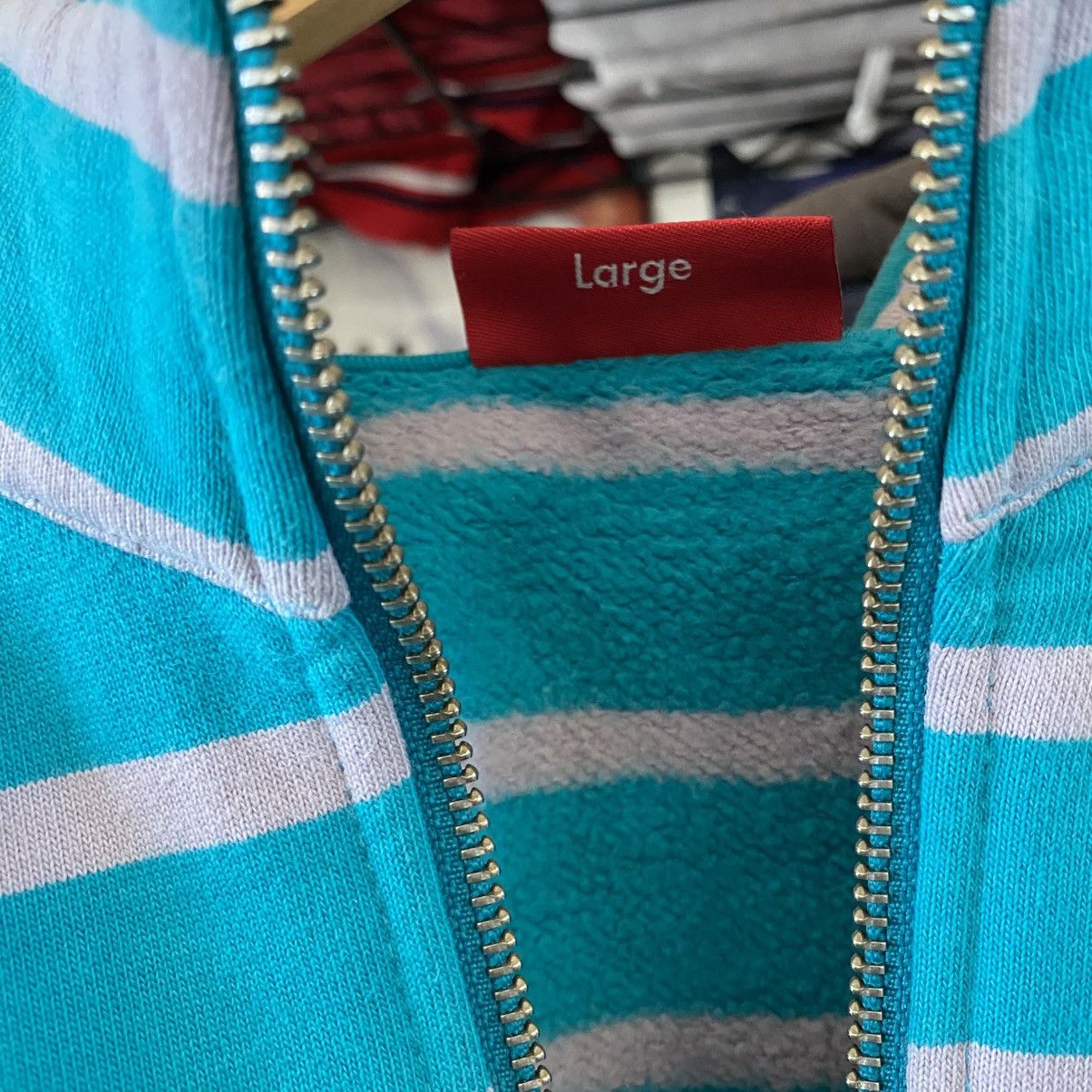 Supreme Supreme Striped Half Zip Sweatshirt Teal Purple 2016 Size US L / EU 52-54 / 3 - 3 Thumbnail
