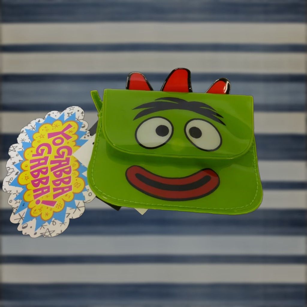 Nickelodeon VINTAGE Yo Gabba Gabba Brobee Coin Wallet Kids Green 4x5 ...
