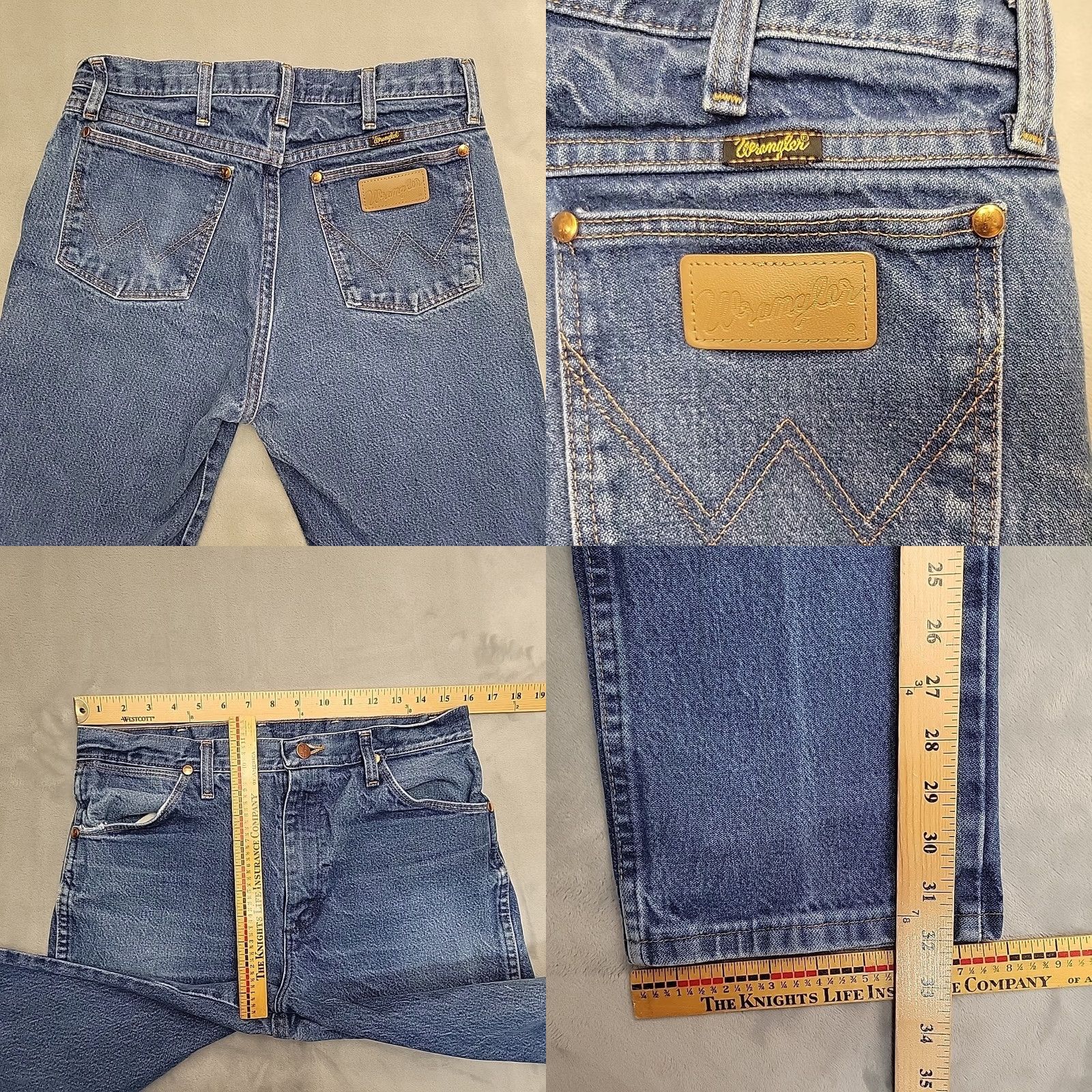 Wrangler Wrangler Jeans Men 32x33 Faded Whiskered Blue Denim Cowboy Western 1013MWZ Jeans Regular 32 Blue Cowboys Mens Size US 32 / EU 48 - 8 Thumbnail