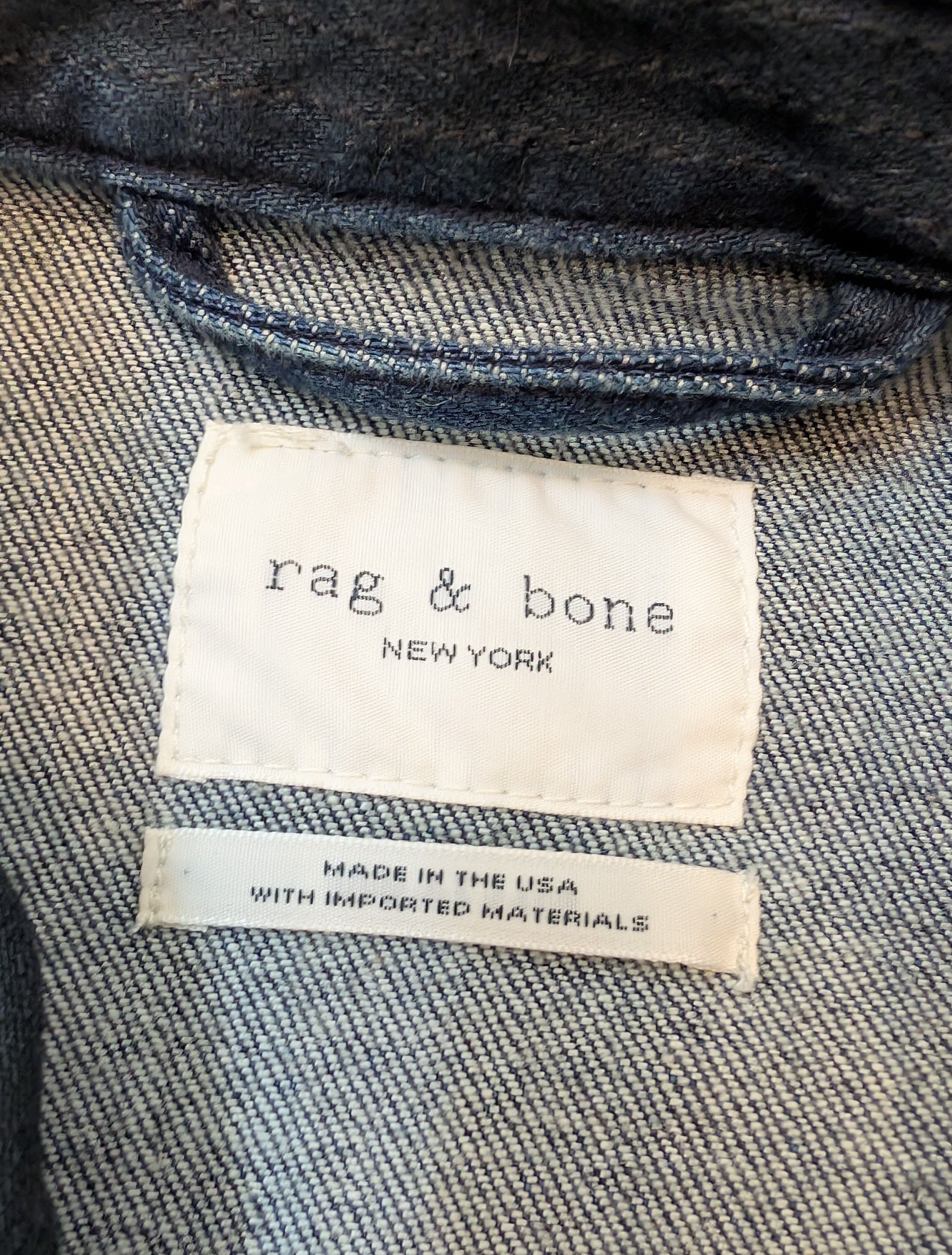 Rag & Bone Rag & Bone Definitive Denim Trucker Jacket Made in USA Size US L / EU 52-54 / 3 - 3 Thumbnail