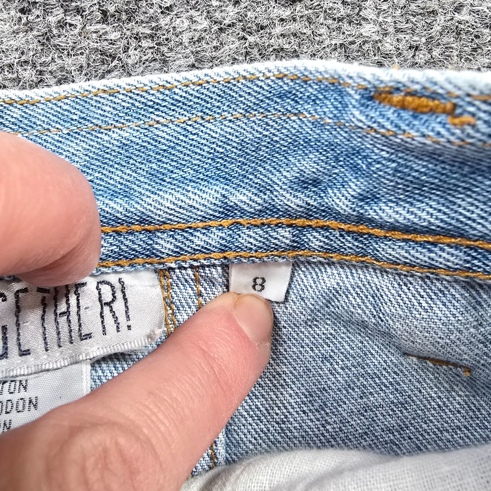 Vintage VINTAGE Together Jeans Womens Size 8 Denim Blue Floral Embroidered Pleated Taper 90S Womens jeans Size 30" / US 8 / IT 44 - 6 Thumbnail
