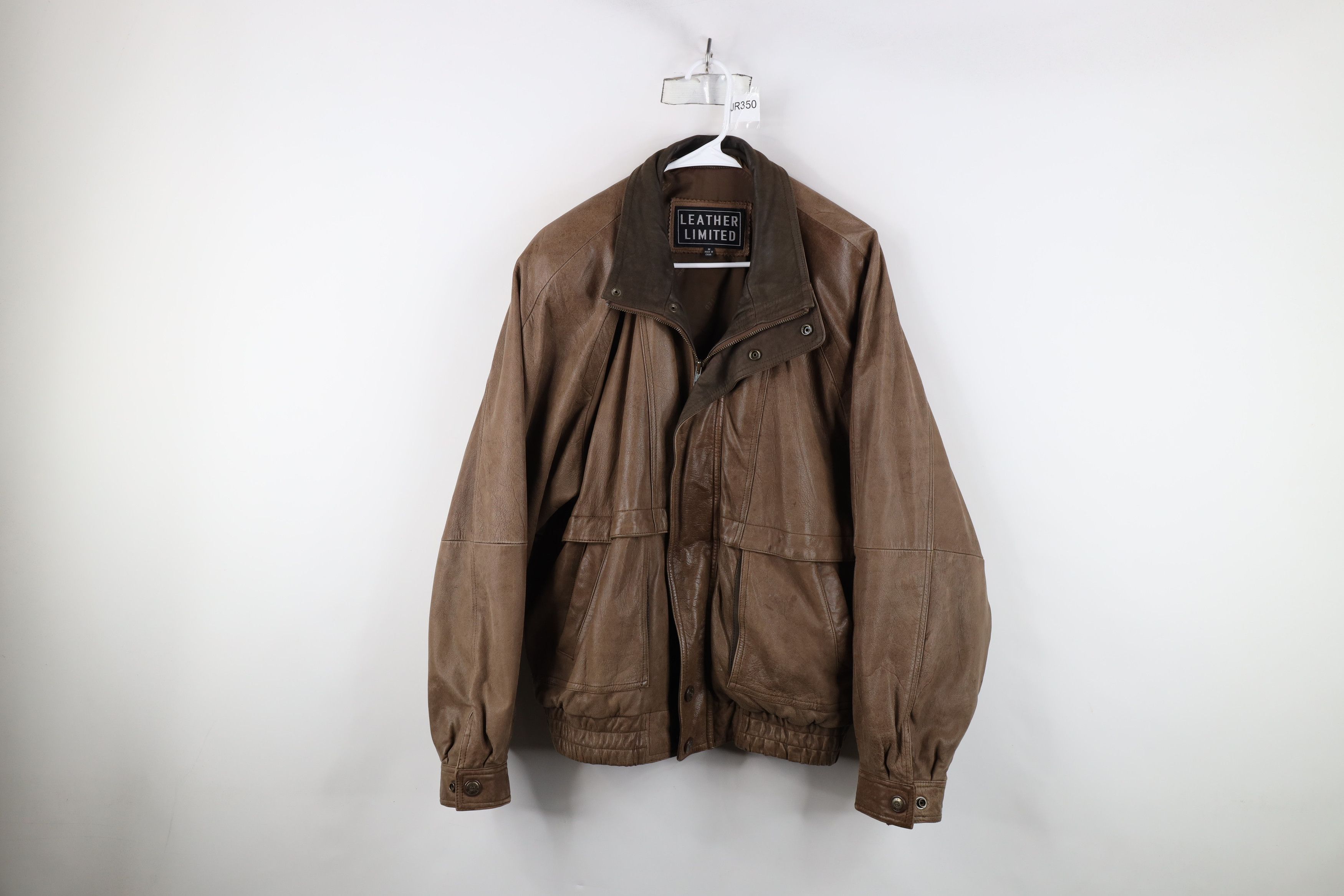 Vintage Vintage 90s Streetwear Leather Flight Bomber Jacket Brown Size US M / EU 48-50 / 2 - 1 Thumbnail