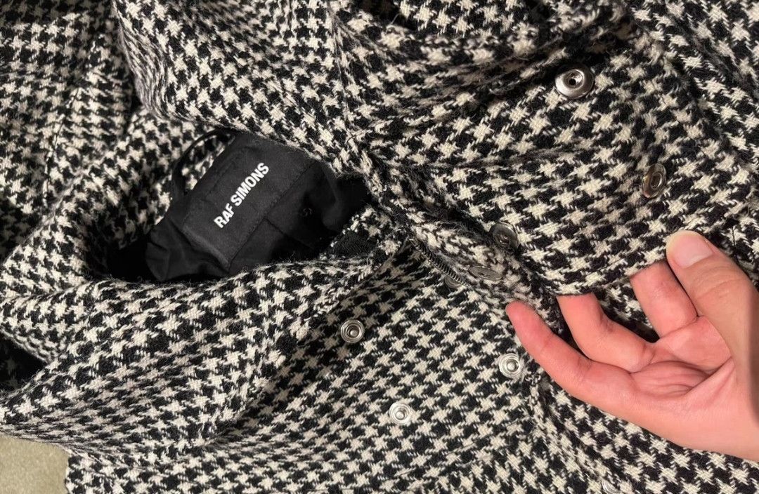 Raf Simons Raf Simons 18FW Black and White Checked Wool Parka Size US M / EU 48-50 / 2 - 9 Thumbnail