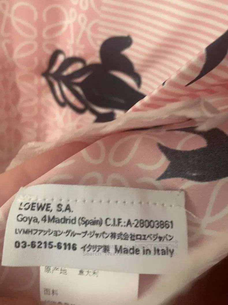 Loewe Loewe size 140*140cm Pink printed scarf Size ONE SIZE - 2 Thumbnail