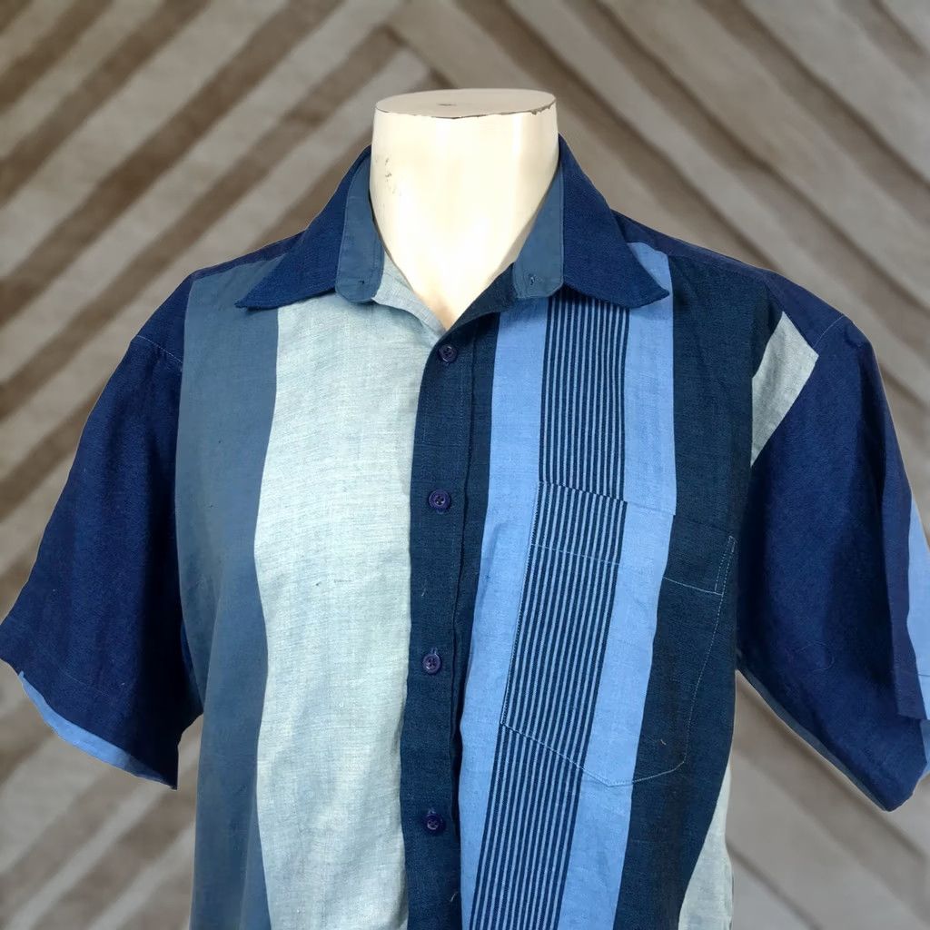 Vivobarefoot barefoot Shirt Mens 16.5 Blue WOMEN SHORT SLEEVE BUTTON COLLARED COTTON Size XXL / US 16-18 / IT 52-54 - 1 Thumbnail