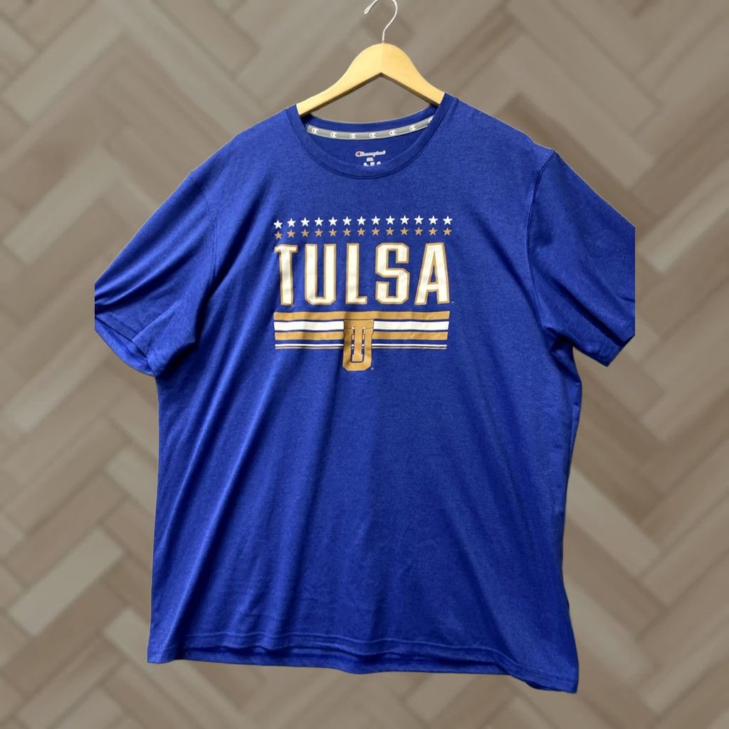 Champion Champion Tulsa Golden Hurricane T Shirt Men’s XXL Royal Short Sleeve Crew Neck Size US XXL / EU 58 / 5 - 1 Thumbnail