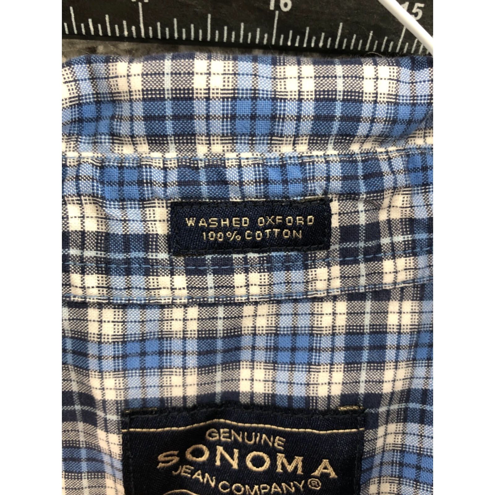 Vintage Sonoma Oxford Shirt XL Mens Long Sleeve Button Down Blue Plaid Shirt Size US XL / EU 56 / 4 - 6 Thumbnail