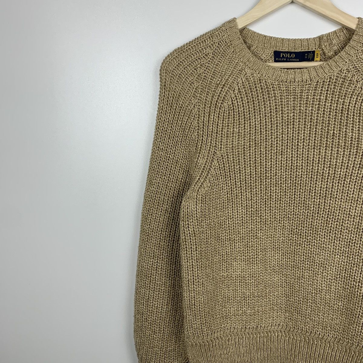 Polo Ralph Lauren Designer Polo Ralph Lauren Knit Sweater Raglan Size XS Beige Size XS / US 0-2 / IT 36-38 - 4 Thumbnail
