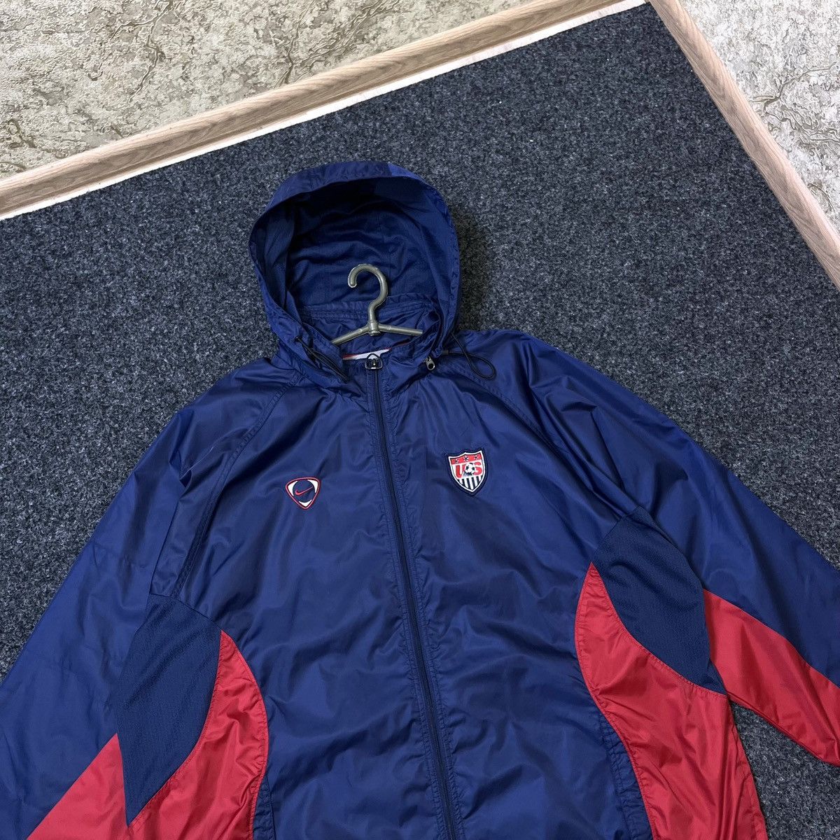 Nike Nike Team USA Soccer Full Zip Windbreaker Jacket Size US XL / EU 56 / 4 - 3 Thumbnail