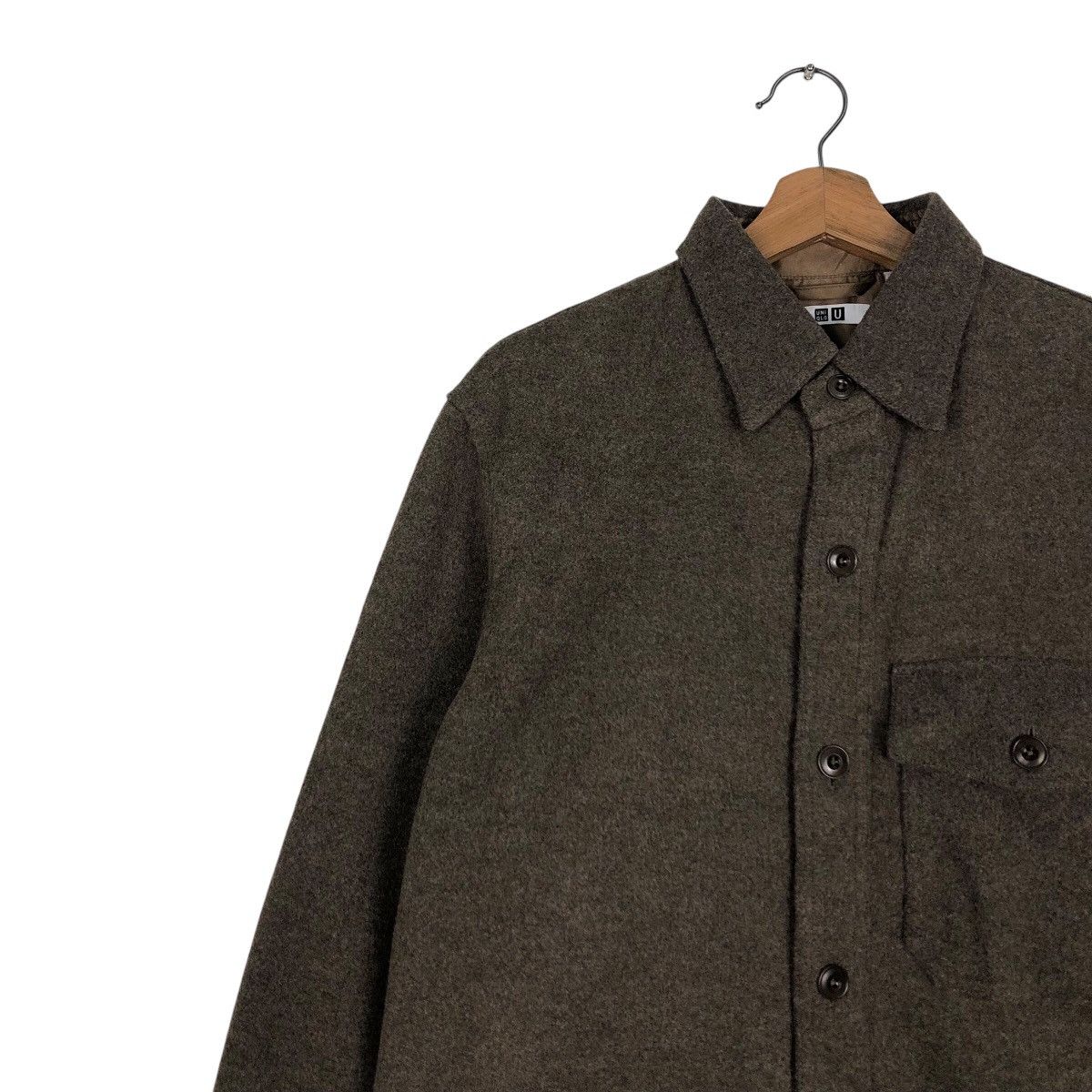 Uniqlo 📌Vintage Wool Shirt Jacket Button Uniqlo Size US S / EU 44-46 / 1 - 8 Thumbnail