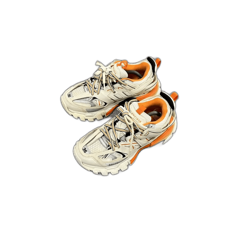 Balenciaga Balenciaga Track Sneakers in White and Orange-2505 Size US 5 / IT 35 - 1 Thumbnail