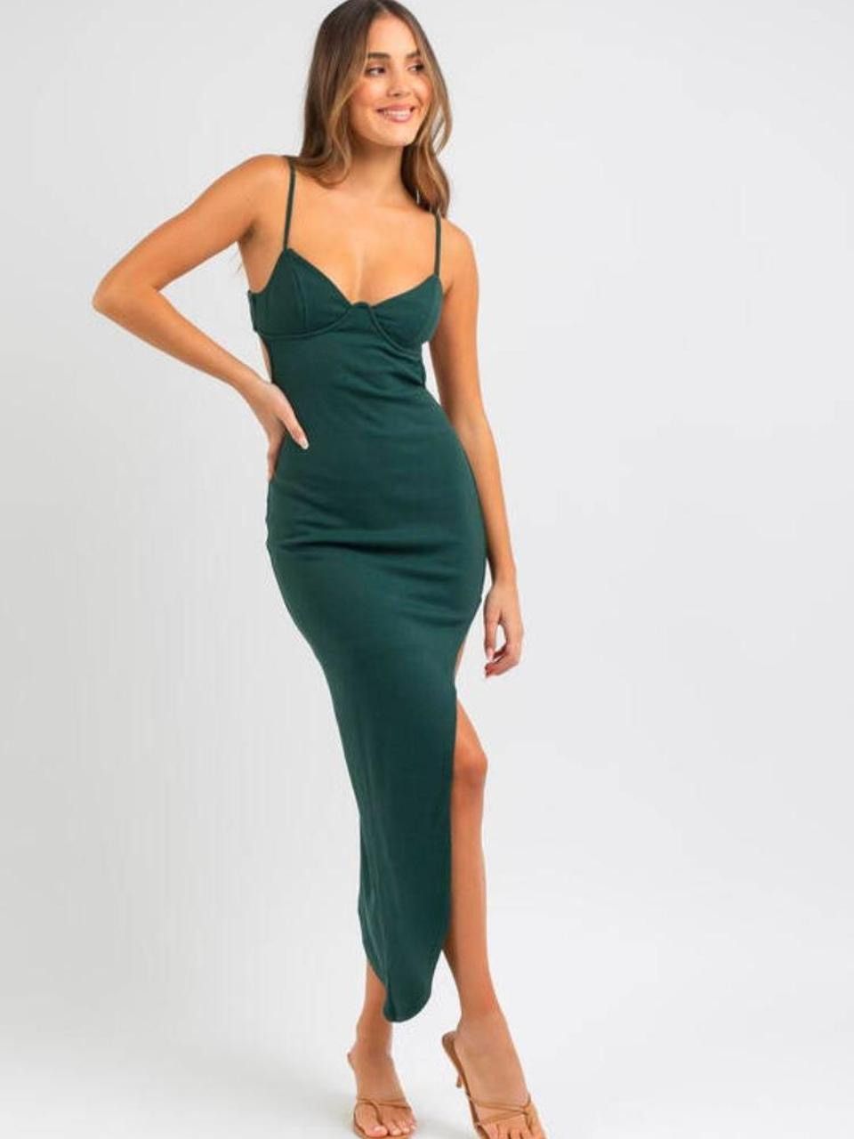 PRINCESS POLLY lucy in the sky green mini dress Size XS / US 0-2 / IT 36-38 - 5 Thumbnail