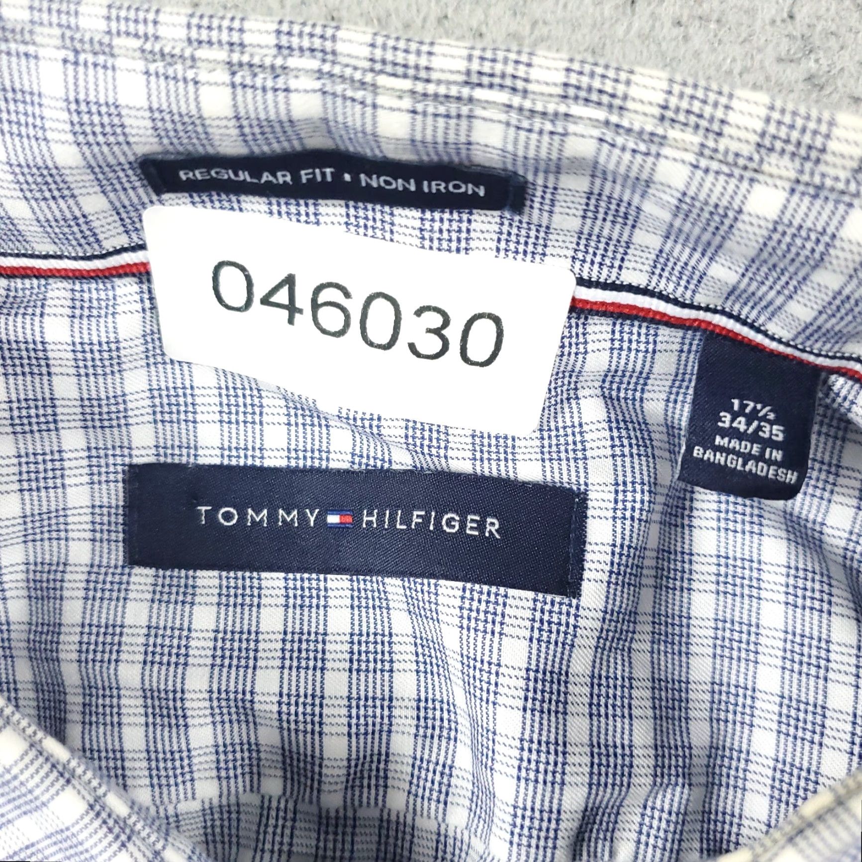 Tommy Hilfiger Tommy Hilfiger Shirt Mens 17.5 Blue Plaid Dress Button Up Long Sleeve Shirt Mens 17.5 Blue Plaid Dress Button Up Long Sleeve Size 46R - 7 Thumbnail