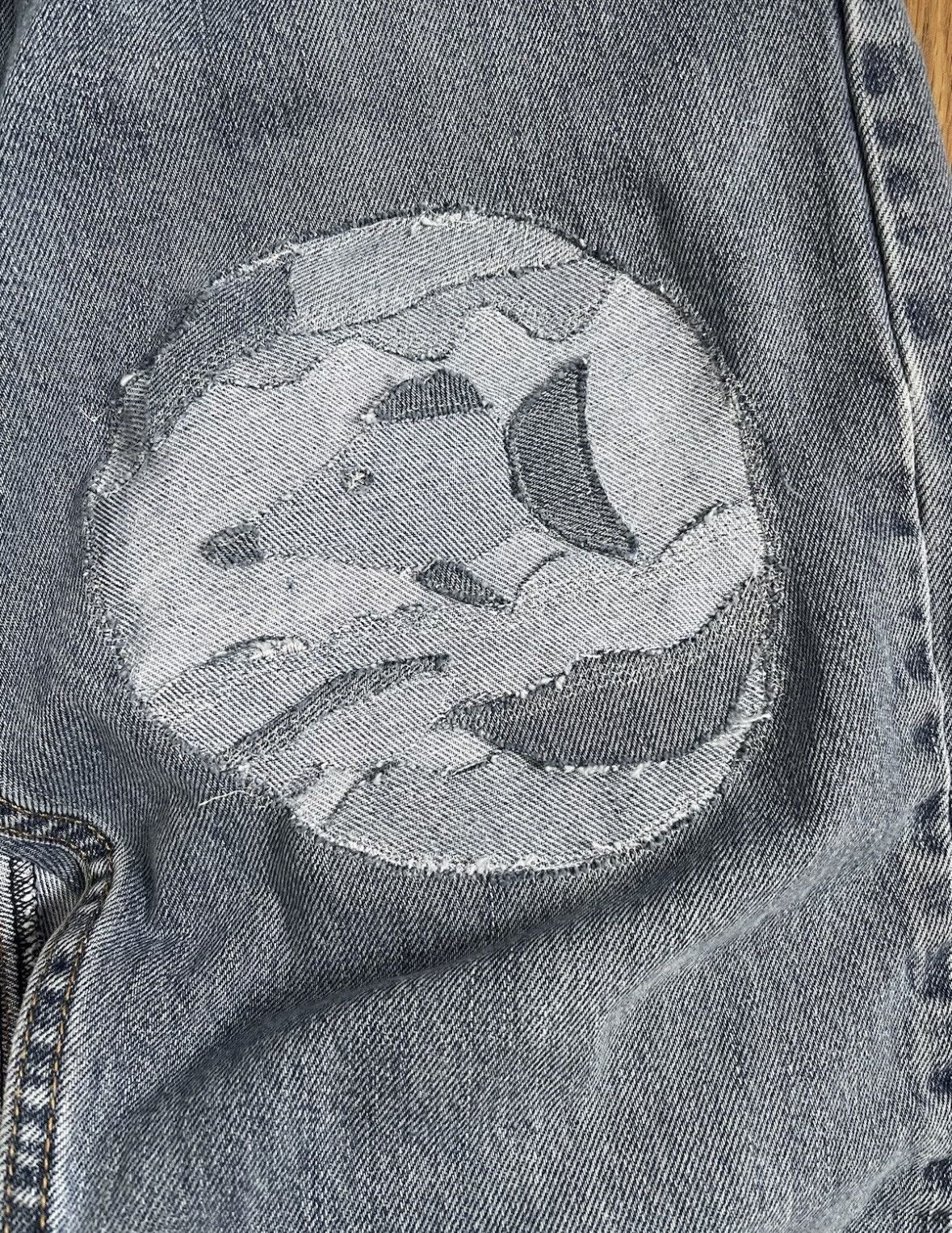 Japanese Brand Custom "Fish Tank" Denim Jeans 1 of 1 Size US 32 / EU 48 - 12 Thumbnail