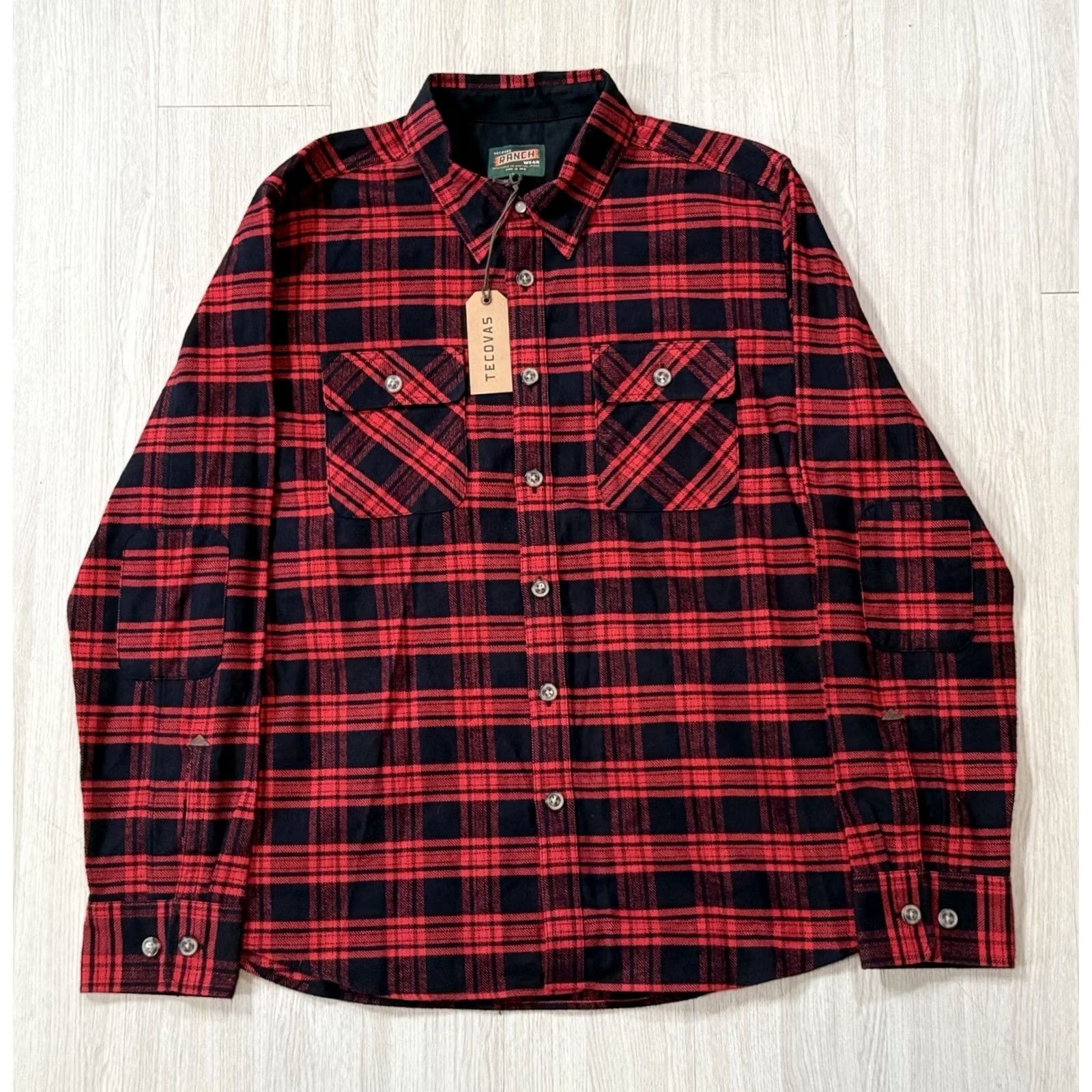 Tecovas Tecovas Ranch Wear Flannel Overshirt Large Buffalo Plaid Shirt Button-Up Chest Pockets Multicolor Cotton Western Cowboy USA L Regular NWT Size US L / EU 52-54 / 3 - 3 Thumbnail