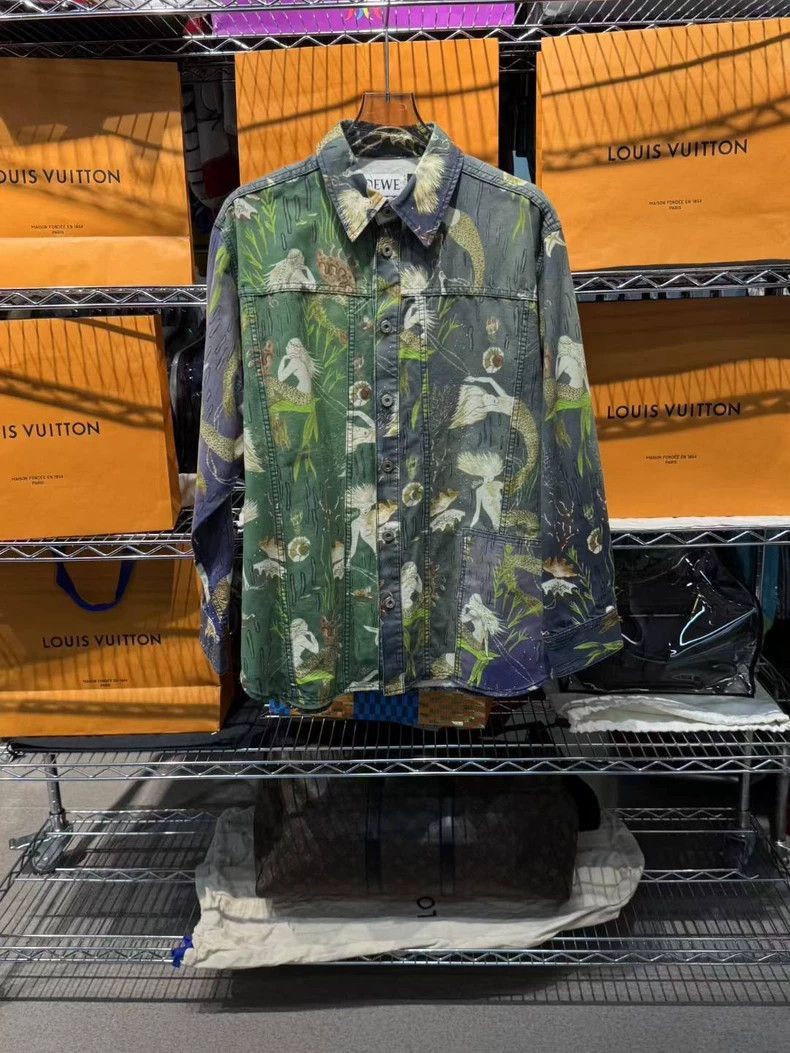 Loewe Mermaid Graphic Denim Jacket-2508