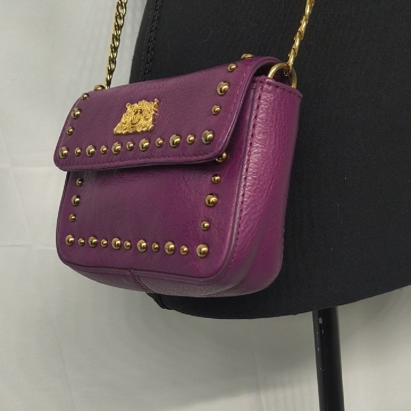 Juicy Couture Y2K Juicy Couture Purple Studded Leather Crossbody Bag Size ONE SIZE - 7 Thumbnail