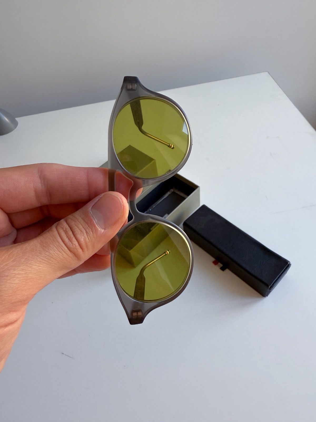 Thom Browne THOM BROWNE TB-300 C SUNGLASSES OLIVE GREEN TINT OS *RARE* Size ONE SIZE - 6 Thumbnail