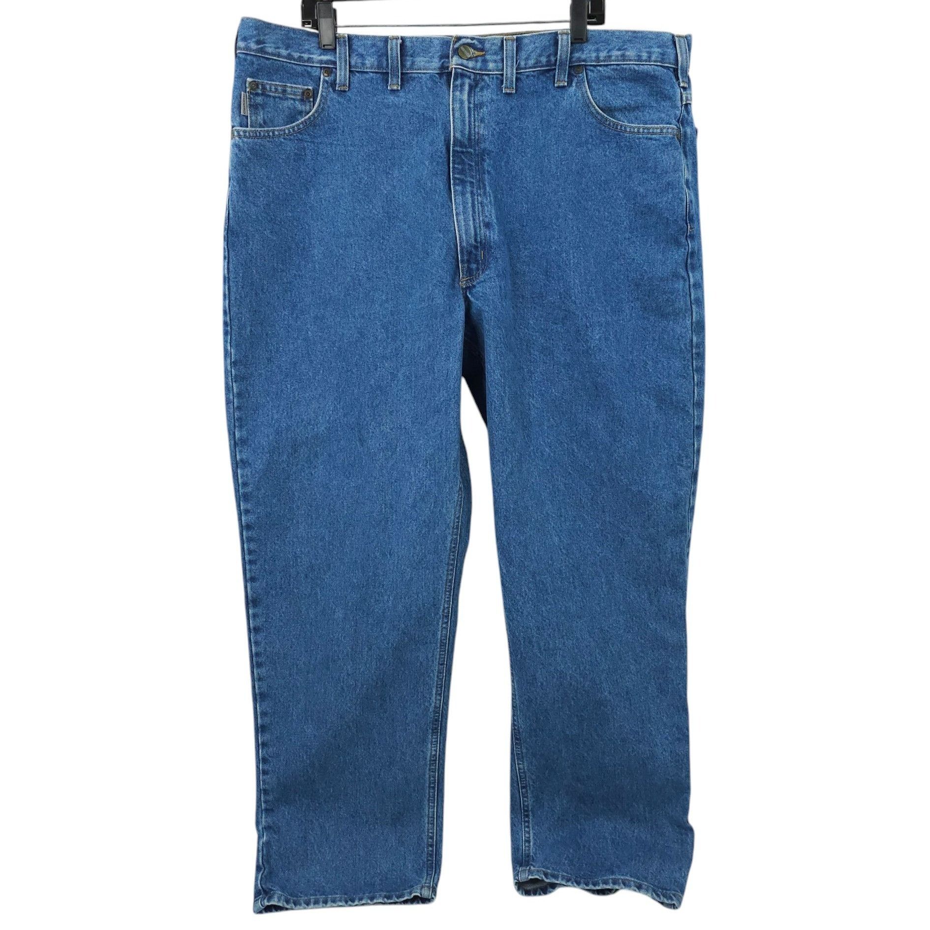 Carhartt Carhartt Relaxed Fit B160 STW Jeans Mens 44x32 Medium Wash Size US 44 / EU 60 - 1 Thumbnail