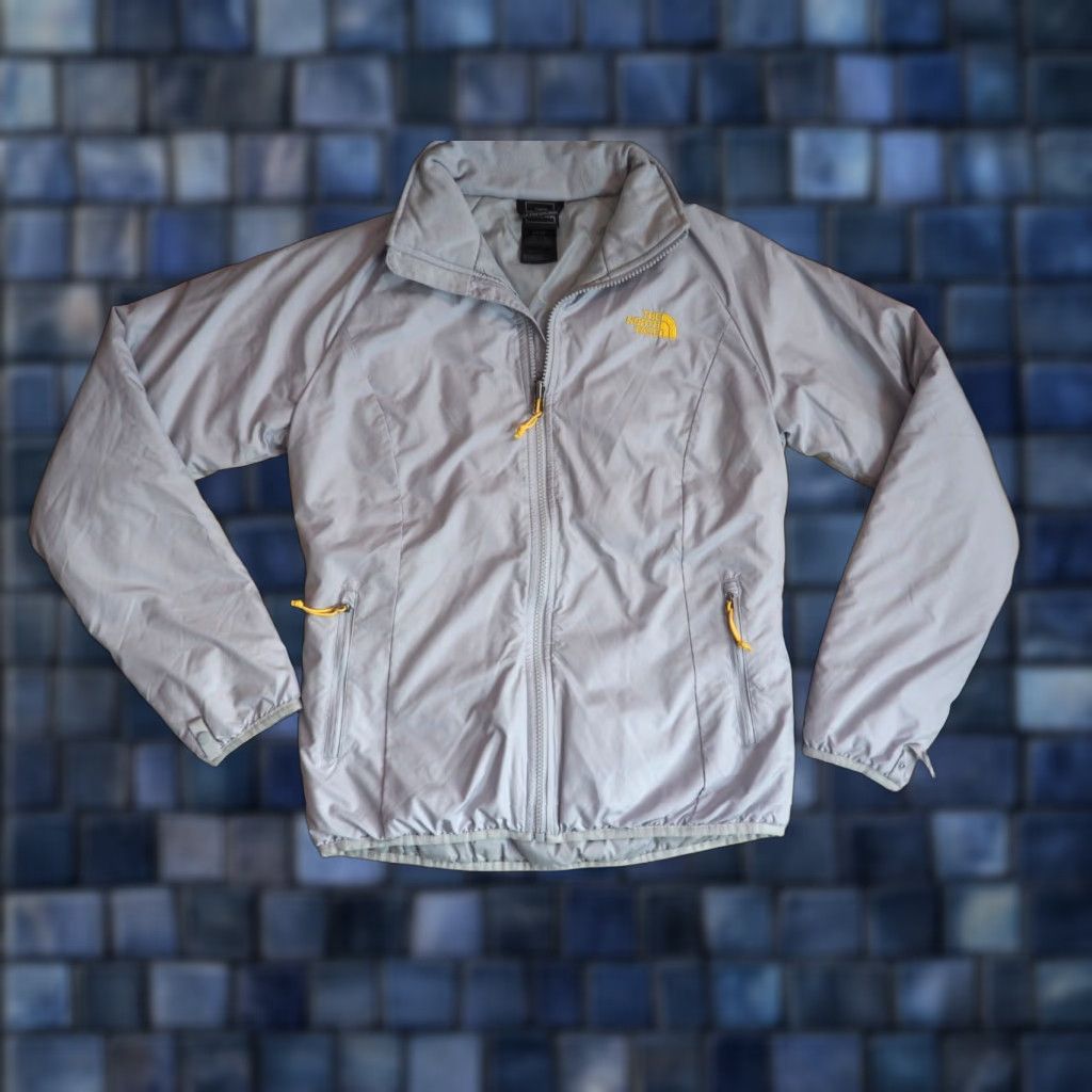 The North Face VINTAGE The North Face TNF Stone Gray Yellow Zip Nylon Puffer Jacket Womens XS Size XS / US 0-2 / IT 36-38 - 1 Thumbnail