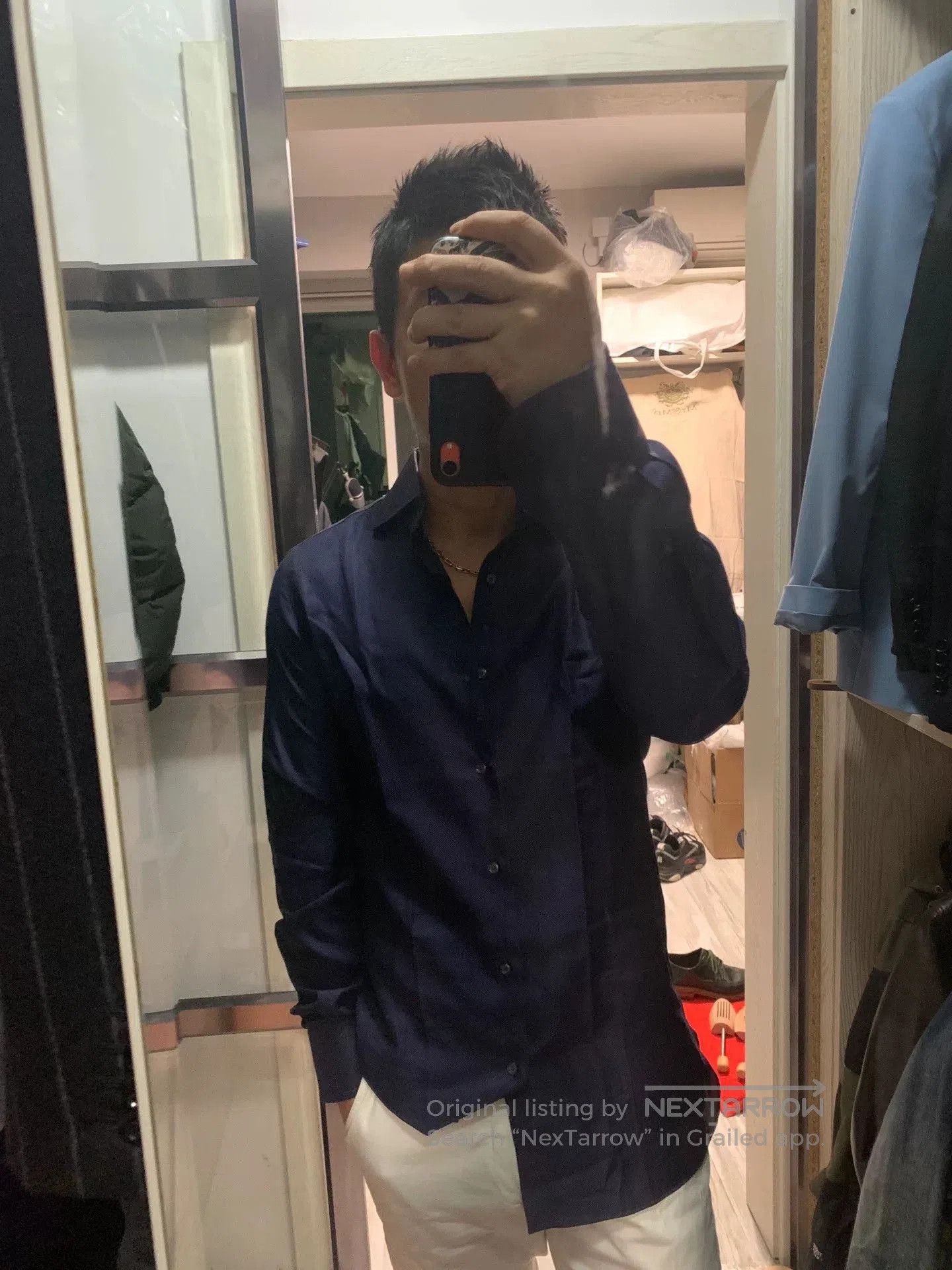 Stile Latino navy long sleeve shirt by stile latino. Size US M / EU 48-50 / 2 - 1 Thumbnail