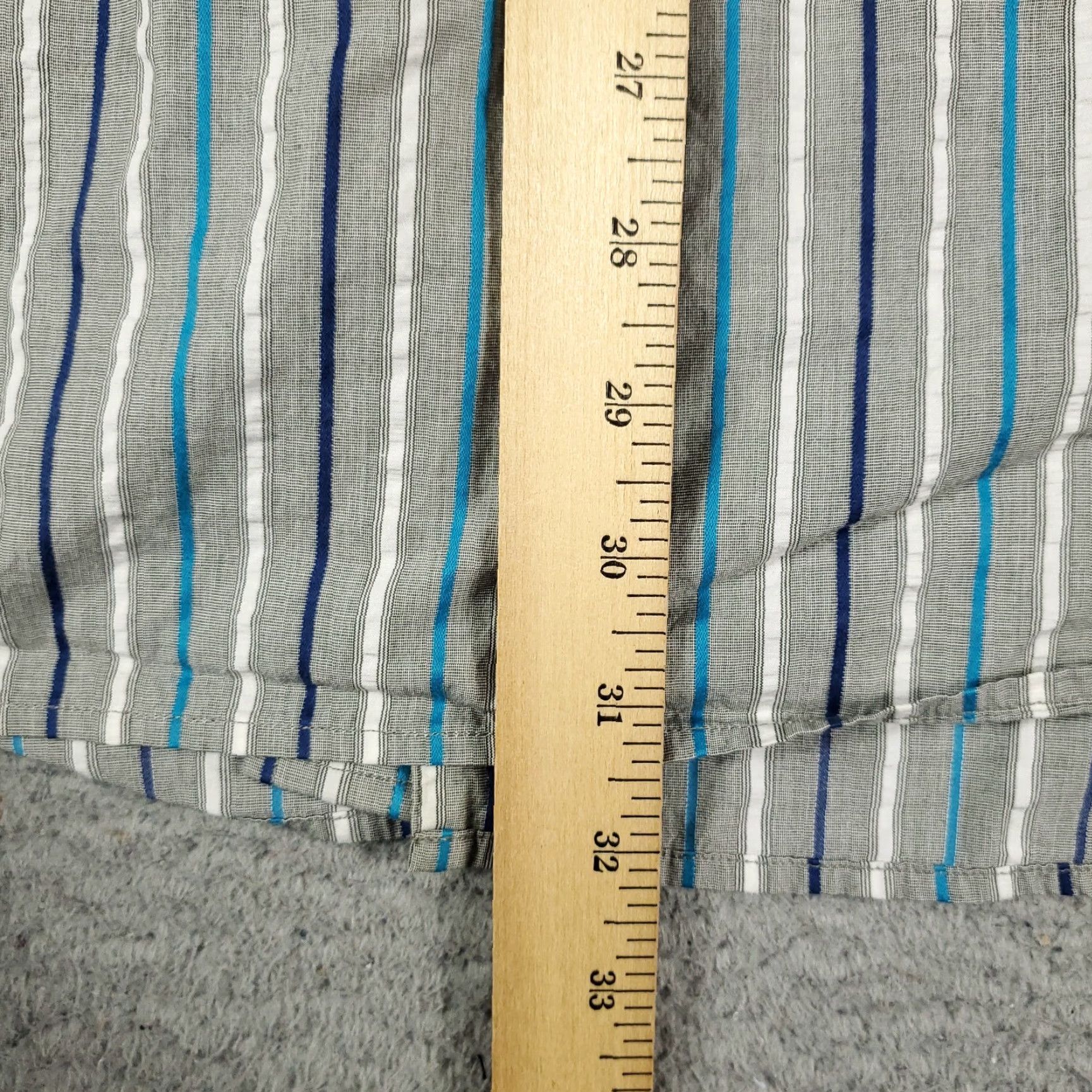 Tommy Bahama Tommy Bahama Shirt Mens 2XL Gray Blue Striped Button-Up Long Sleeve Shirt Size US XXL / EU 58 / 5 - 4 Thumbnail