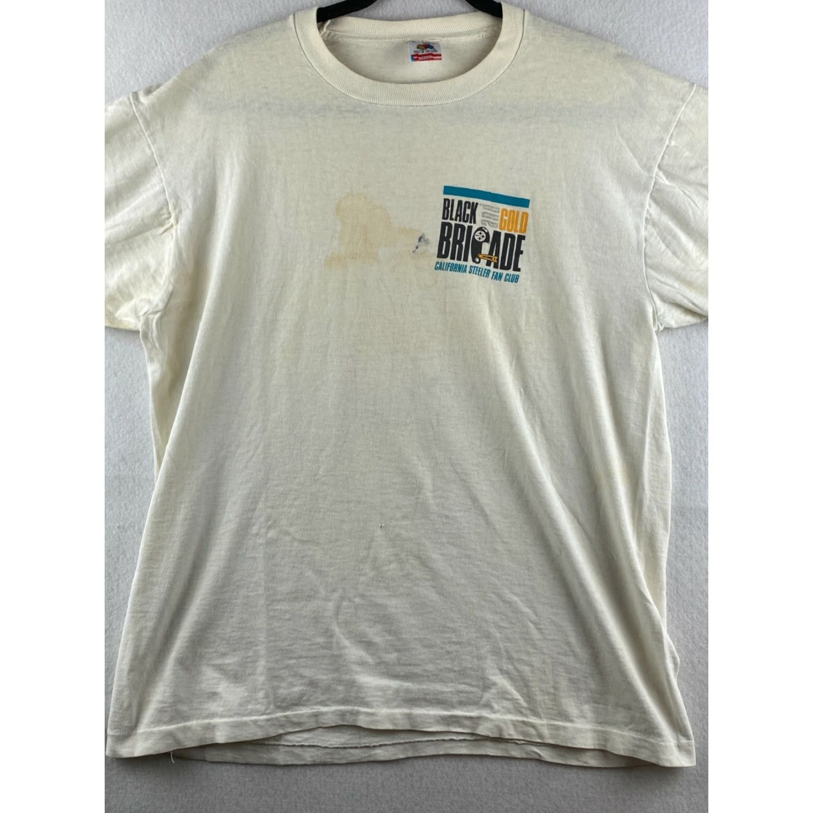 Fruit Of The Loom VINTAGE Pittsburgh Steelers Shirt Mens XL USA Made Single Stitch Double Side 90s Size US XL / EU 56 / 4 - 3 Thumbnail