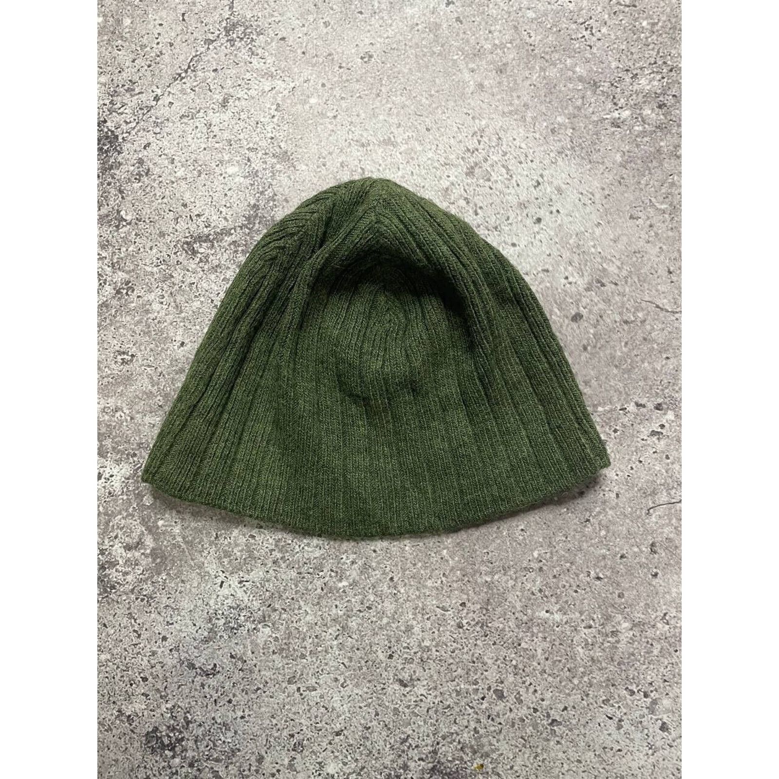 Levi's × Vintage Vintage Levi’s Olive Green Ribbed Knit Beanie Hat USA Size ONE SIZE - 3 Thumbnail