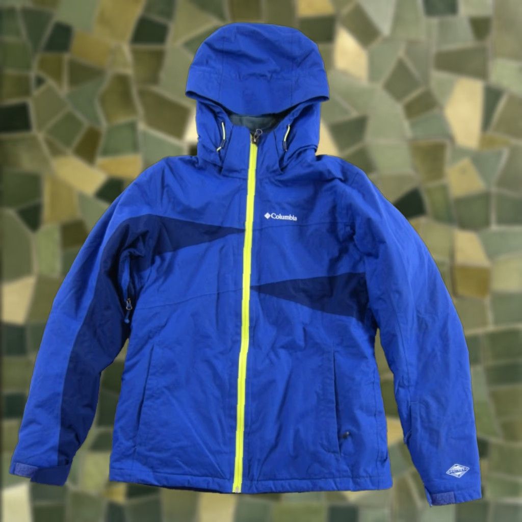 Vintage Columbia Omni-Tech 100% Nylon Blue Insulated Hooded Ski Jacket Women M Size M / US 6-8 / IT 42-44 - 1 Thumbnail