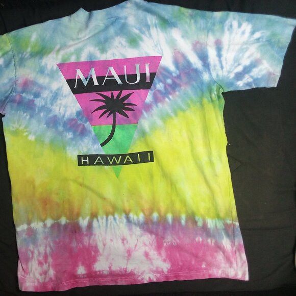 Maui and Sons × Vintage Vintage Crazy Shirts Maui And Sons Surf Tie Dye T-Shirt Size US XL / EU 56 / 4 - 5 Thumbnail