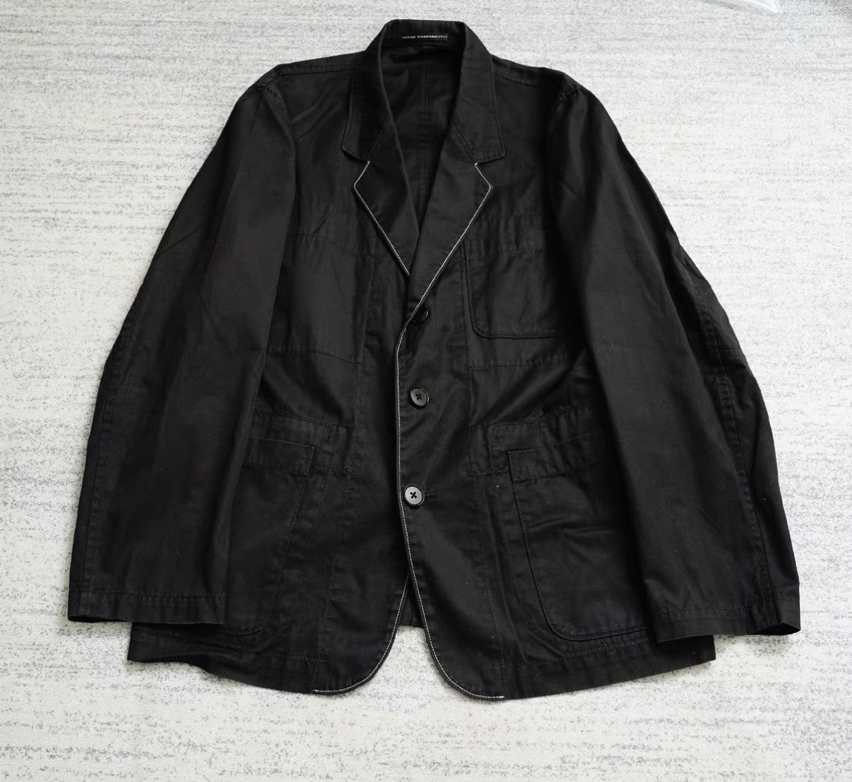 Yohji Yamamoto Yohji Yamamoto Oversized Stitch Detail Work Blazer Jacket Size US M / EU 48-50 / 2 - 1 Thumbnail