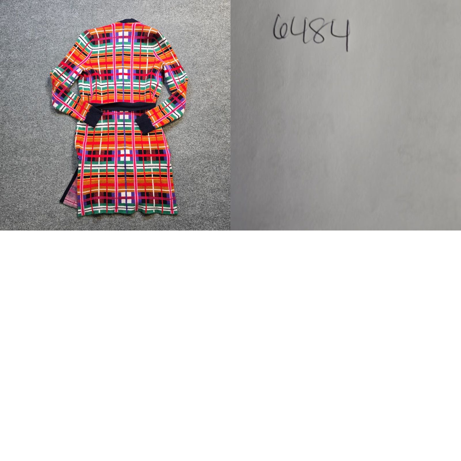 Anthropologie Moth Anthropologie Cardigan Women XS Red Plaid Colorful Belted Duster Cardigan Size XS / US 0-2 / IT 36-38 - 8 Thumbnail