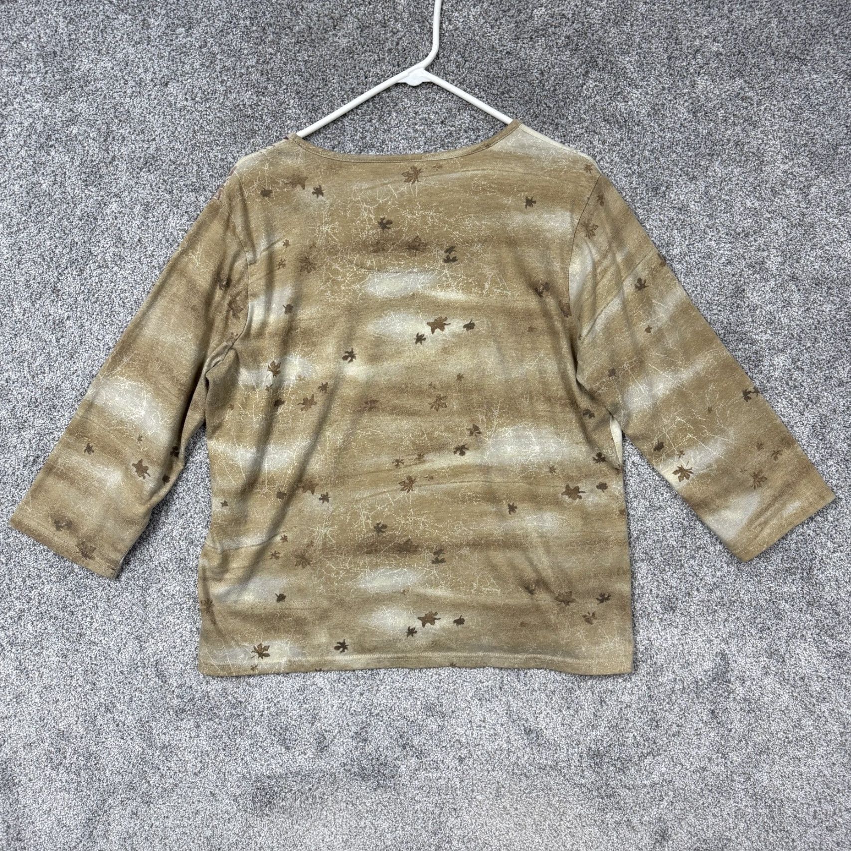 Vintage VINTAGE Jason Maxwell Shirt XL Beige Autumn Country 3/4 Sleeve Rhinestone Floral Knit T-Shirt Women Size XL / US 12-14 / IT 48-50 - 7 Thumbnail