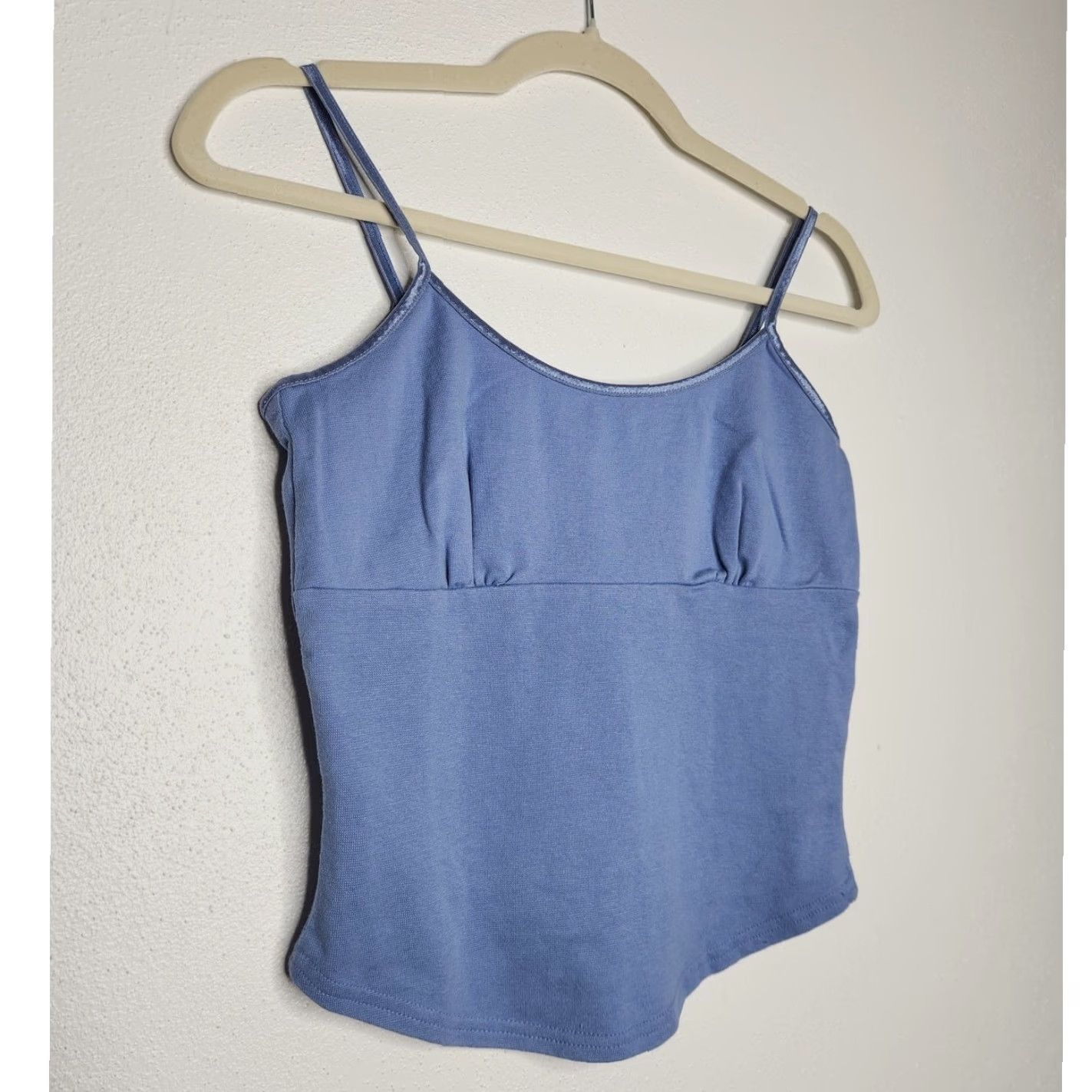 Energie VINTAGE Energie Tank Top Cami Spaghetti Strap Blue Milkmaid Summer Beach M Womens Tank Blue 90s Vintage Energy Cami Tank Top Size M / US 6-8 / IT 42-44 - 2 Thumbnail
