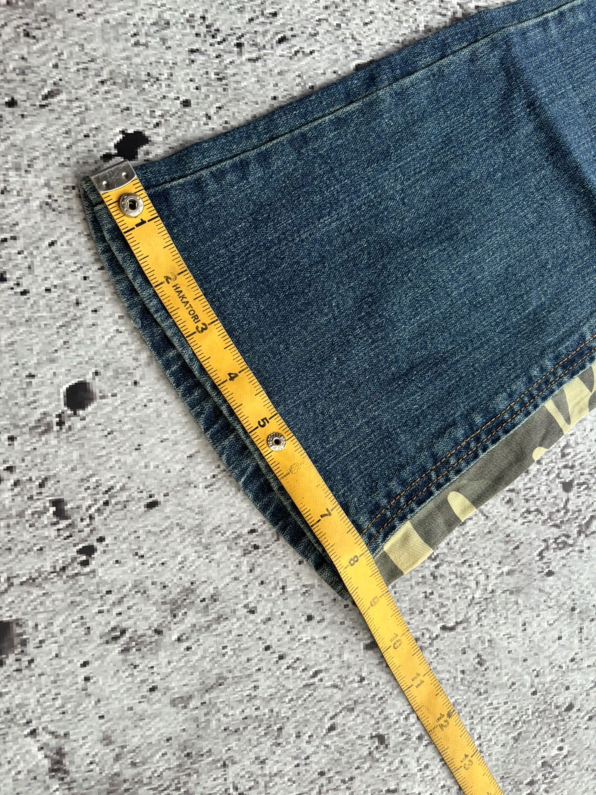 Hysteric Glamour Y2k Flare jeans Stripe camo Ifsixwasnine Lgb style Size 27" / US 4 / IT 40 - 11 Thumbnail