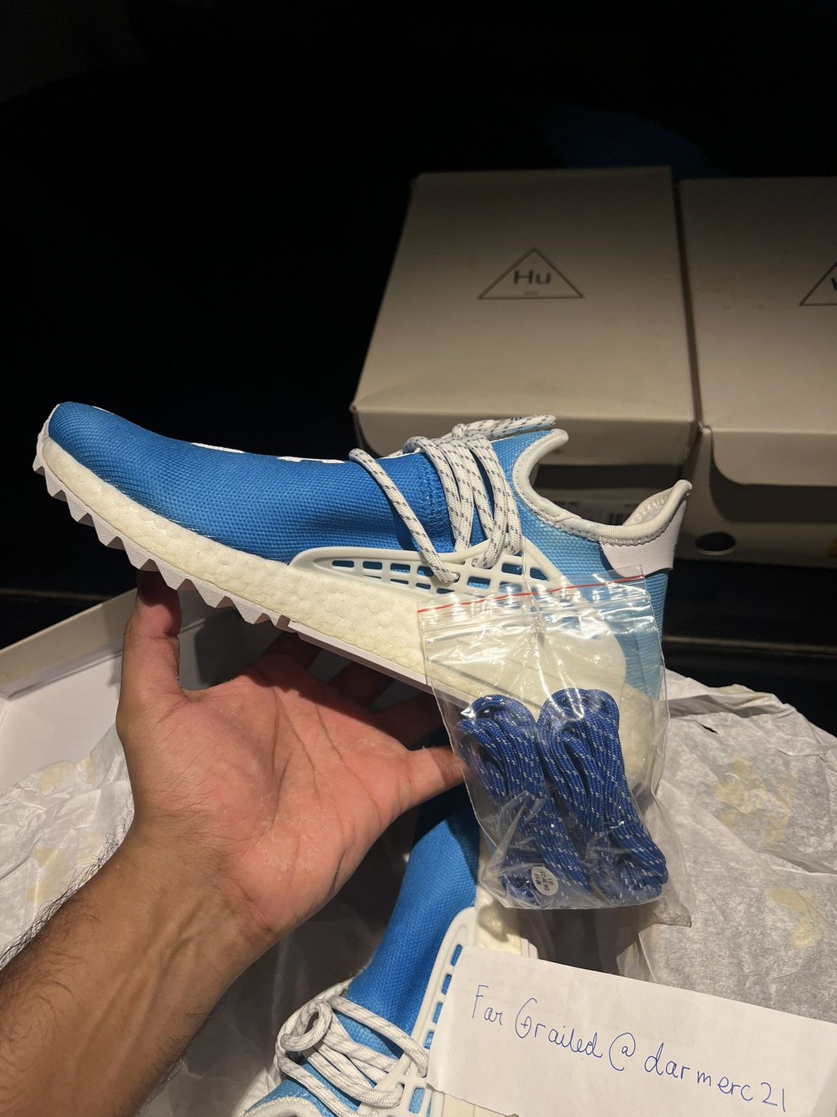 Adidas × Pharrell Adidas Human Race Pharrell China Blue Size US 8.5 / EU 41-42 - 4 Thumbnail