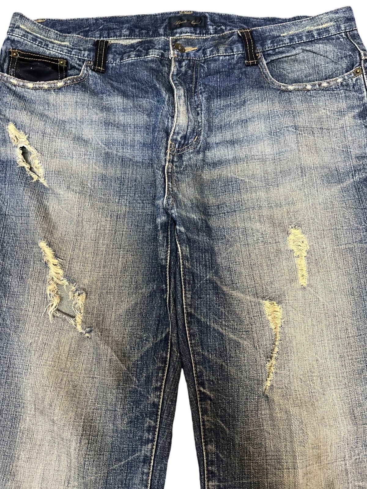 20471120 × Life's a Beach Vintage Beach Sound Flare Distressed Denim Size US 38 / EU 54 - 2 Thumbnail