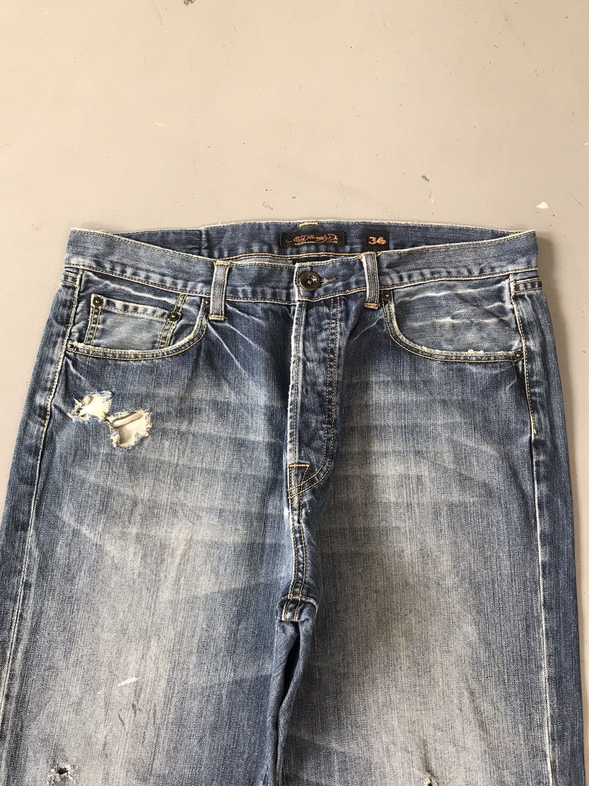 Ed Hardy × Vintage Ed Hardy Spell Out Denim Size US 36 / EU 52 - 8 Thumbnail