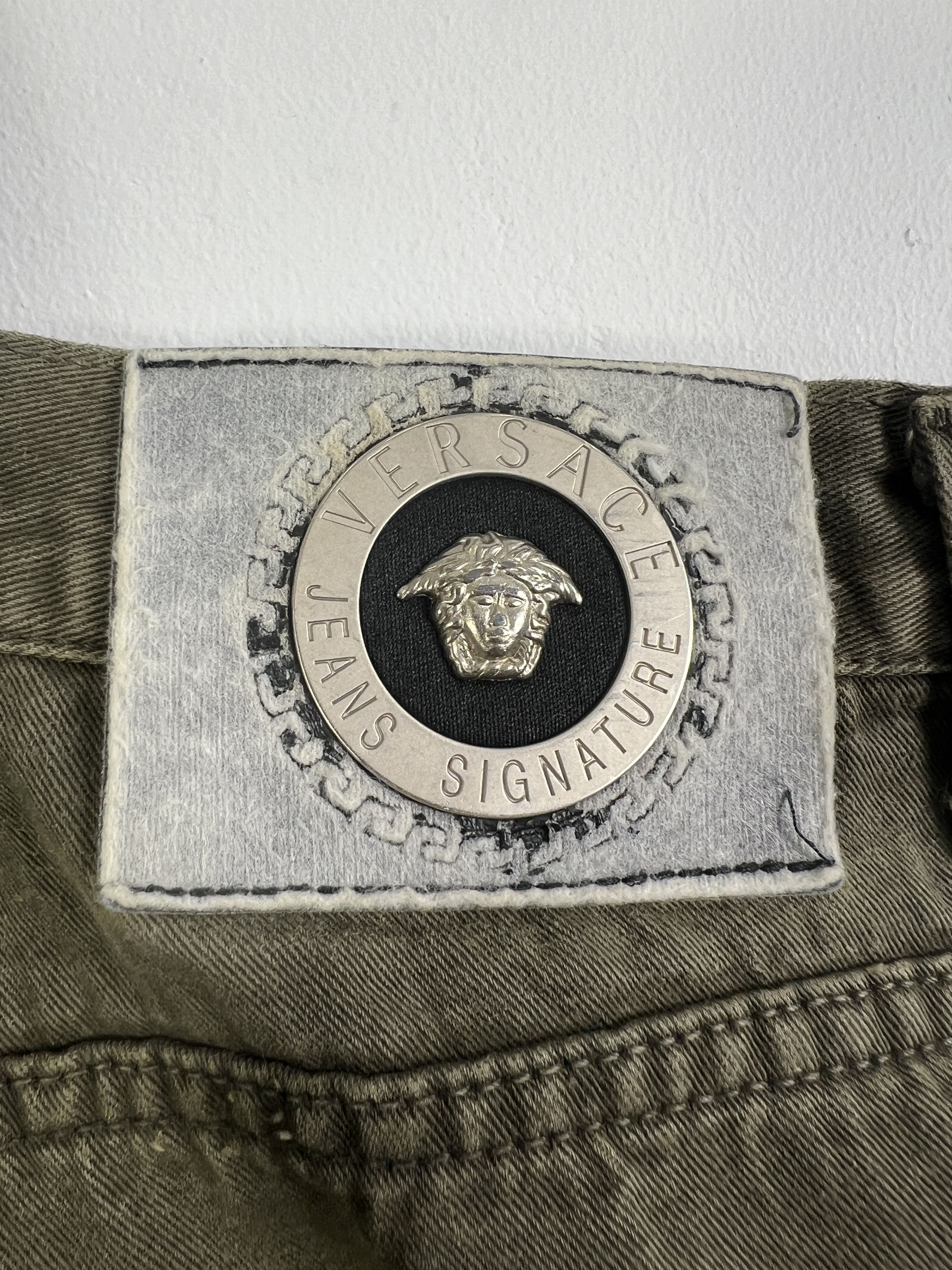 Versace Jeans Couture Vintage VERSACE Jeans Signature Khaki Green Denim GTMP154 Size US 30 / EU 46 - 16 Thumbnail