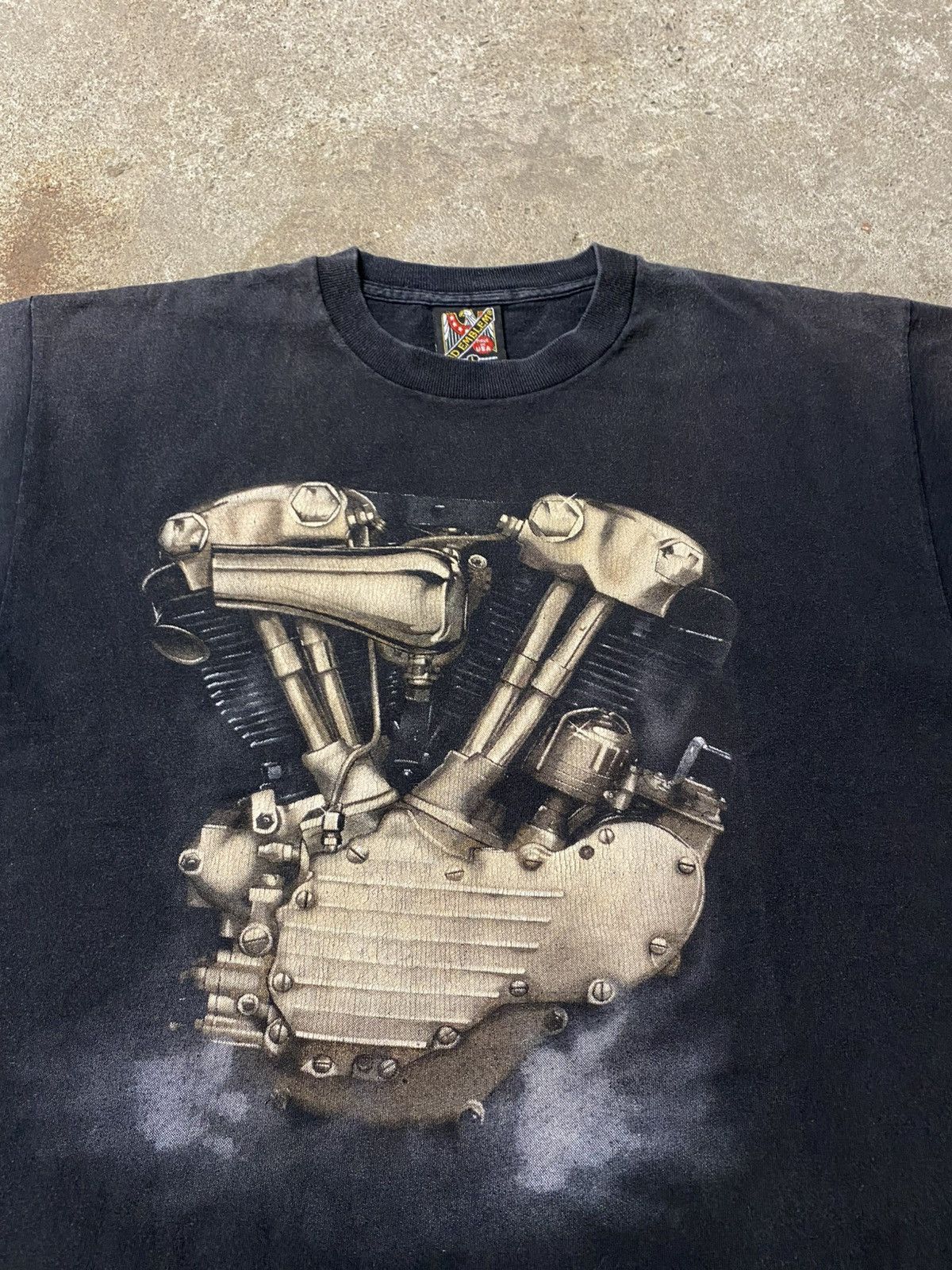 Harley Davidson Vintage 1993 3D Emblem Harley Davidson Engine Shirt Size US L / EU 52-54 / 3 - 2 Thumbnail