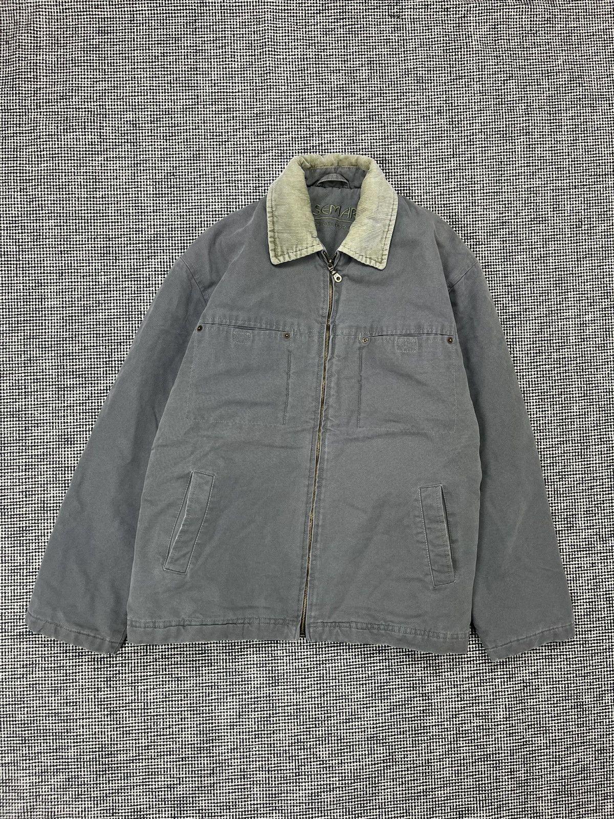 Vintage Vintage 90s Detroit style work jacket corduroy collar boxy Size US L / EU 52-54 / 3 - 1 Thumbnail