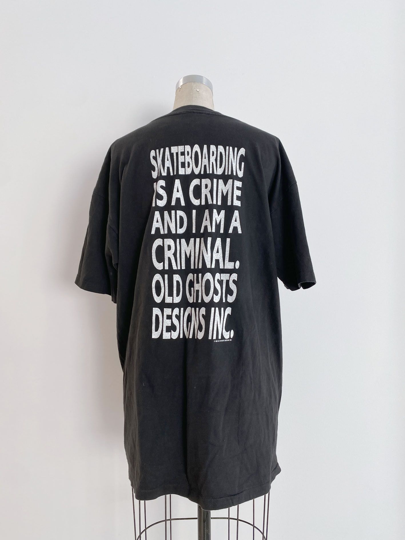 90s OLD GHOST DESIGN INC.当時物スケボーTシャツ激レア 90s OLD GHOST Tシャツ old ghost crime inc